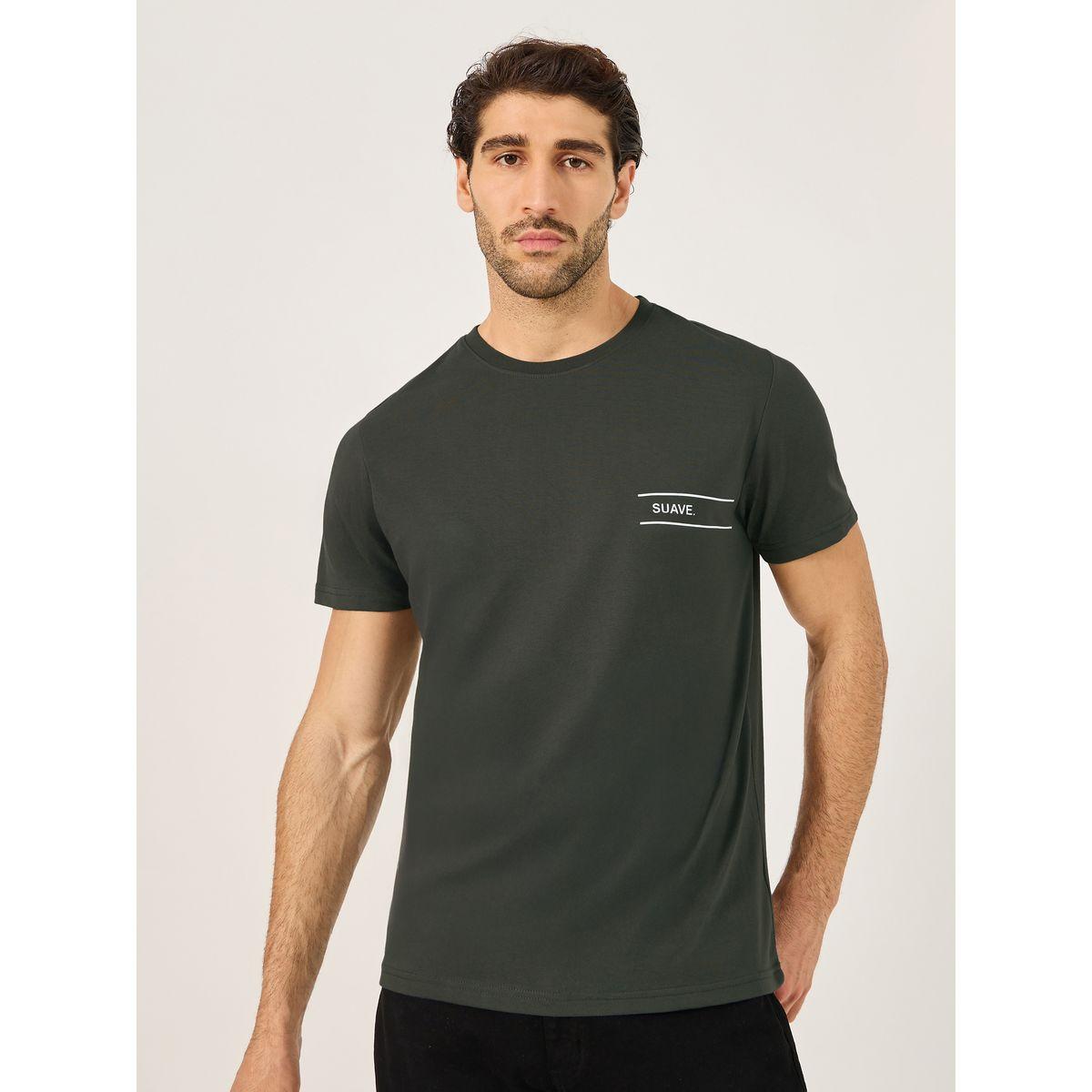 تيشيرت بقصة عادية وطبعة كتابة صغيرة-men-clothing-tshirtsandpolos-tshirts-image-1
