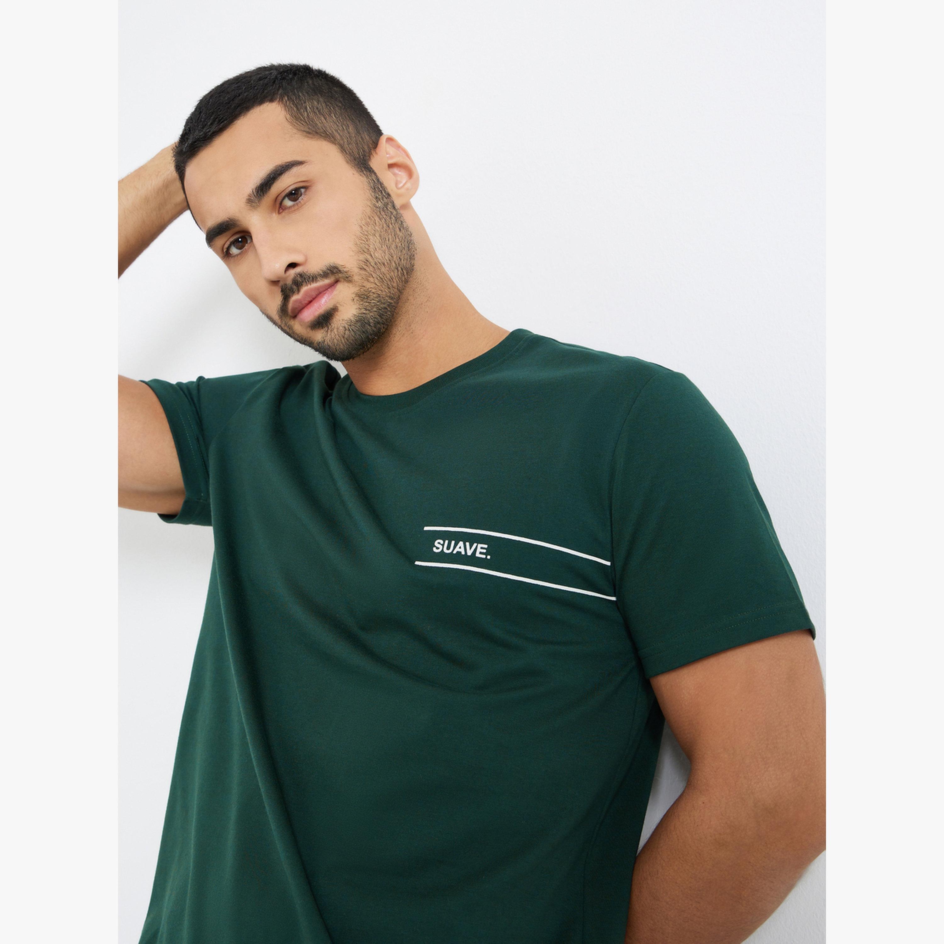 تيشيرت بياقة دائرية وطبعة بسيطة-men-clothing-tshirtsandpolos-tshirts-image-3