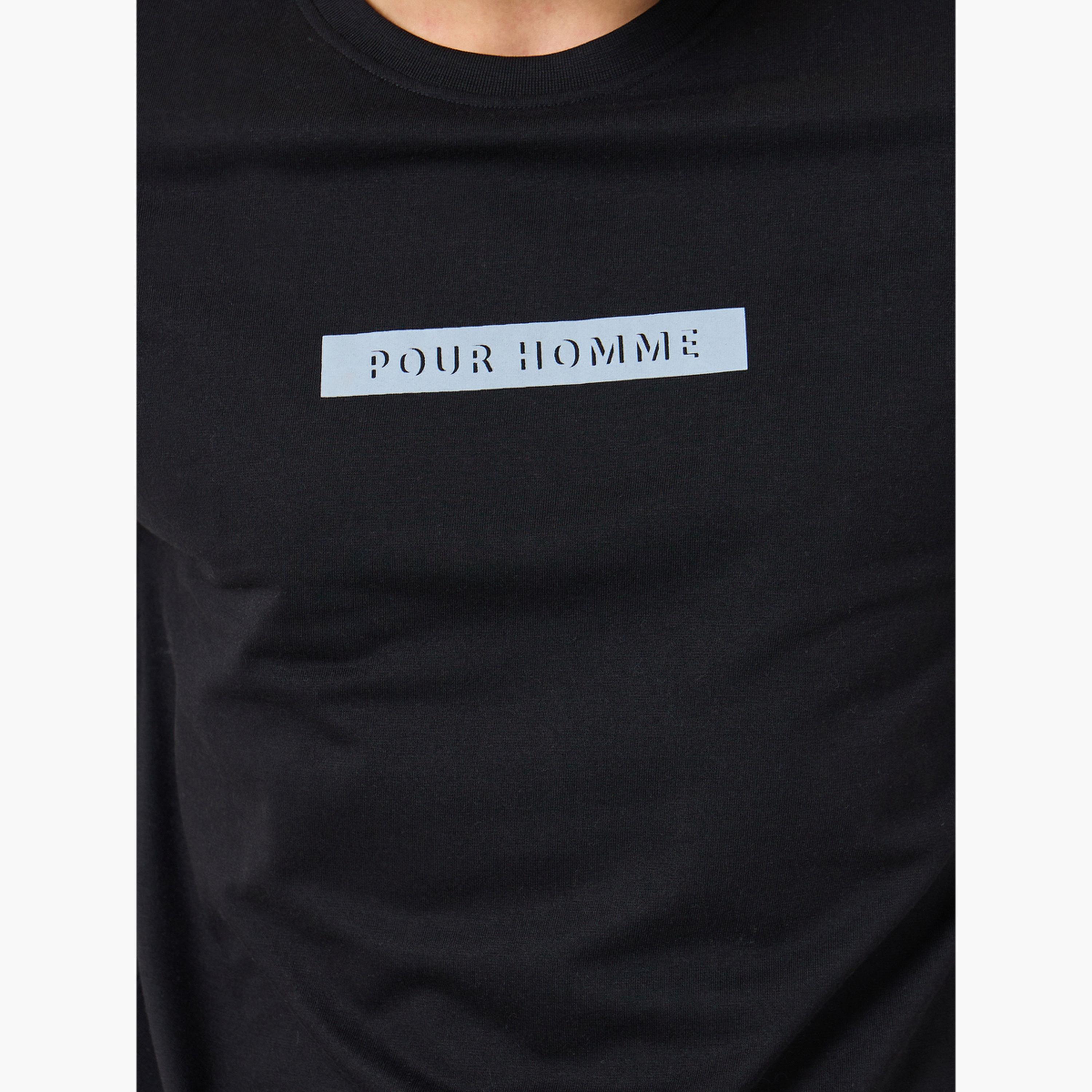 Styli Men Black Printed Crew Neck T-Shirt-men-clothing-tshirtsandpolos-tshirts-image-4