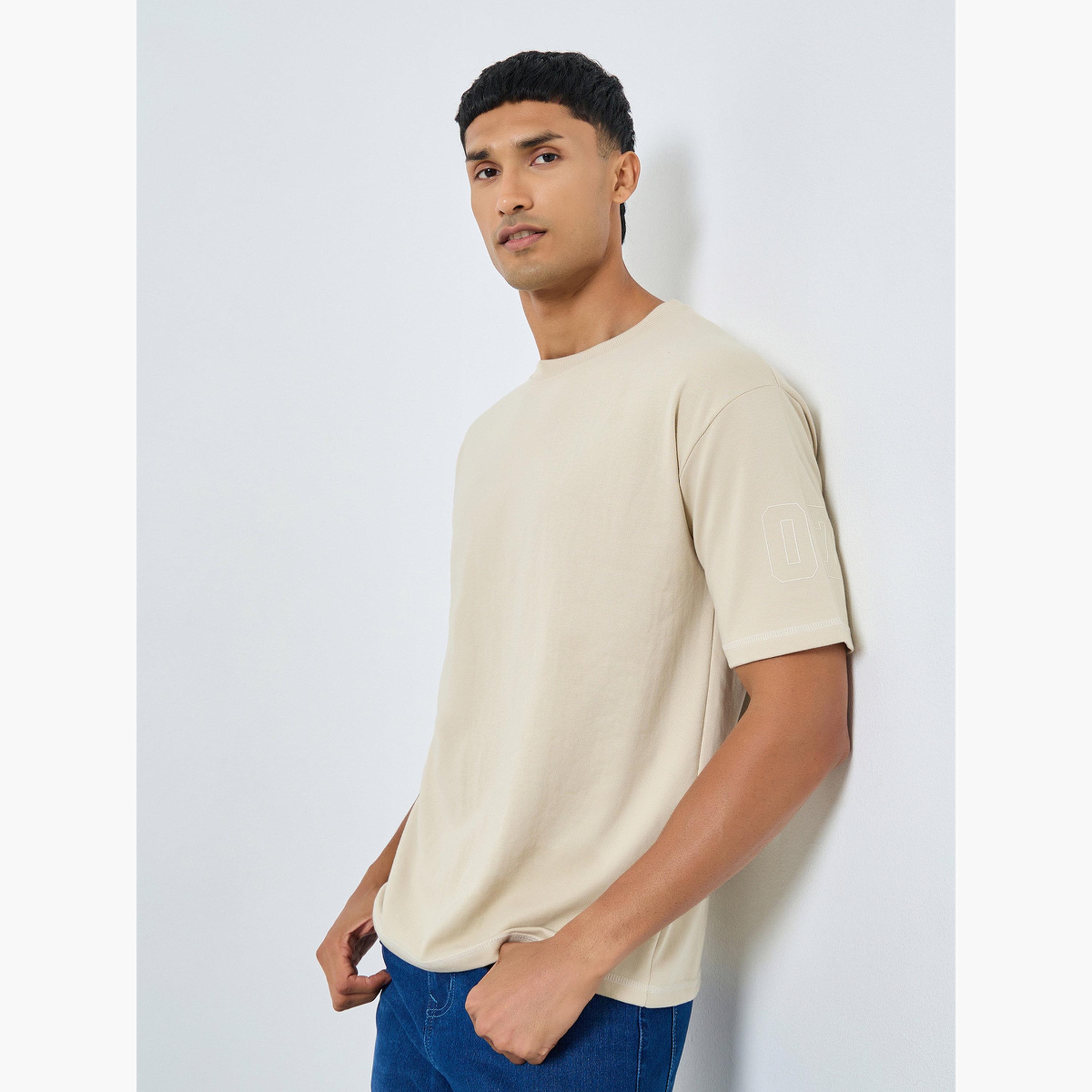 Styli Men Oversized Slogan Print T-Shirt-men-clothing-tshirtsandpolos-tshirts-image-1