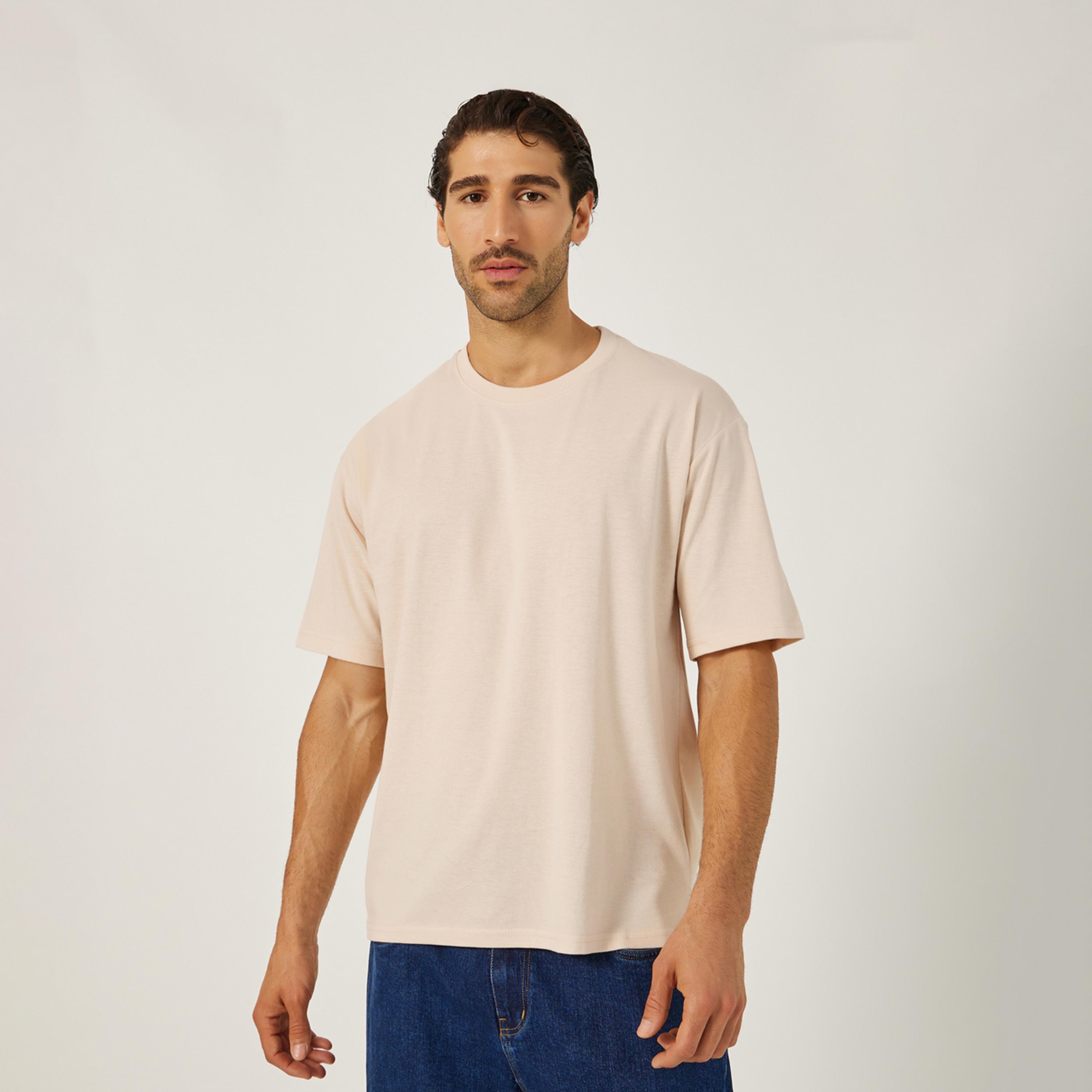 Styli Slogan Print Oversized Crew Neck T-Shirt-men-clothing-tshirtsandpolos-tshirts-image-1