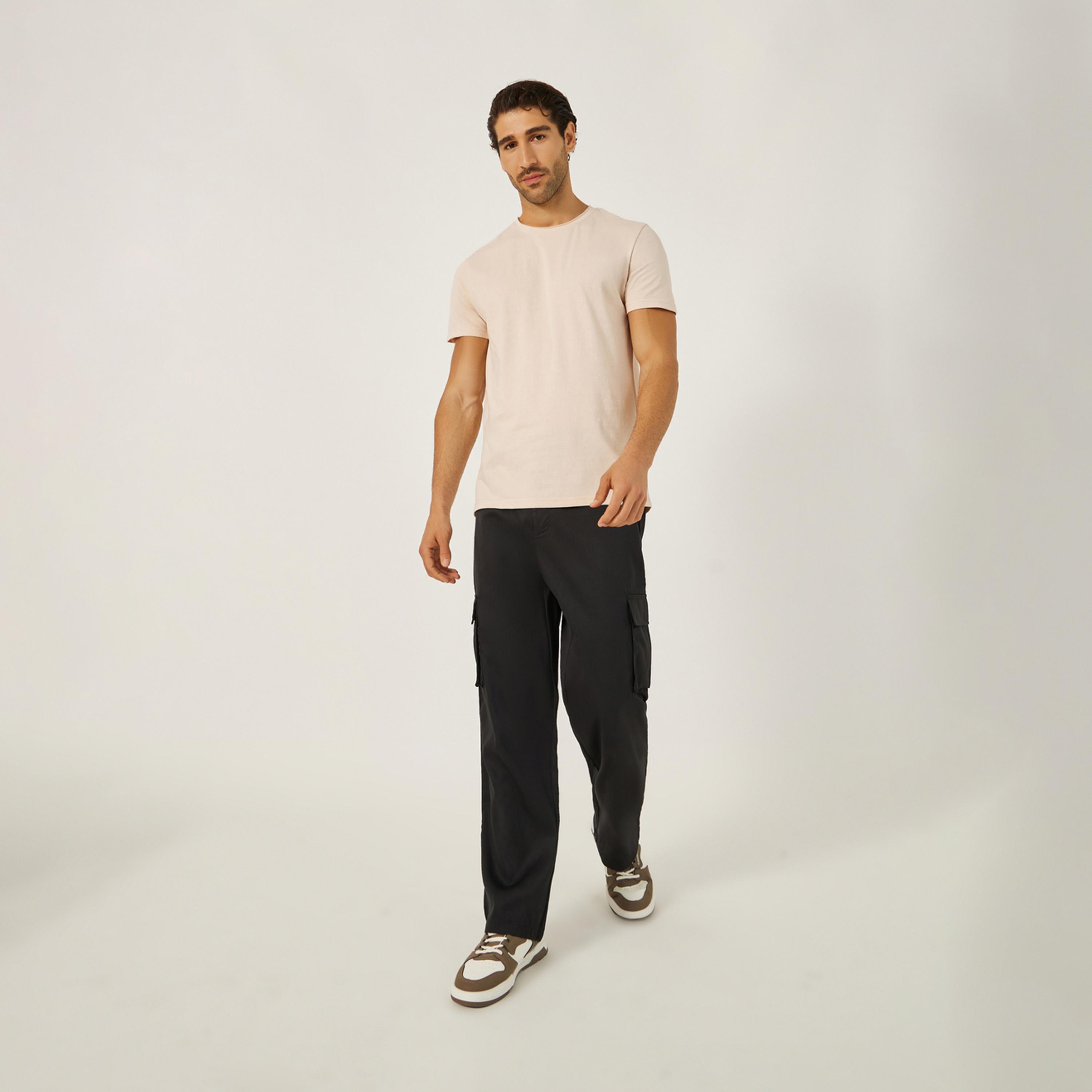 Styli Solid Round Neck Oversized T-Shirt-men-clothing-tshirtsandpolos-tshirts-image-2