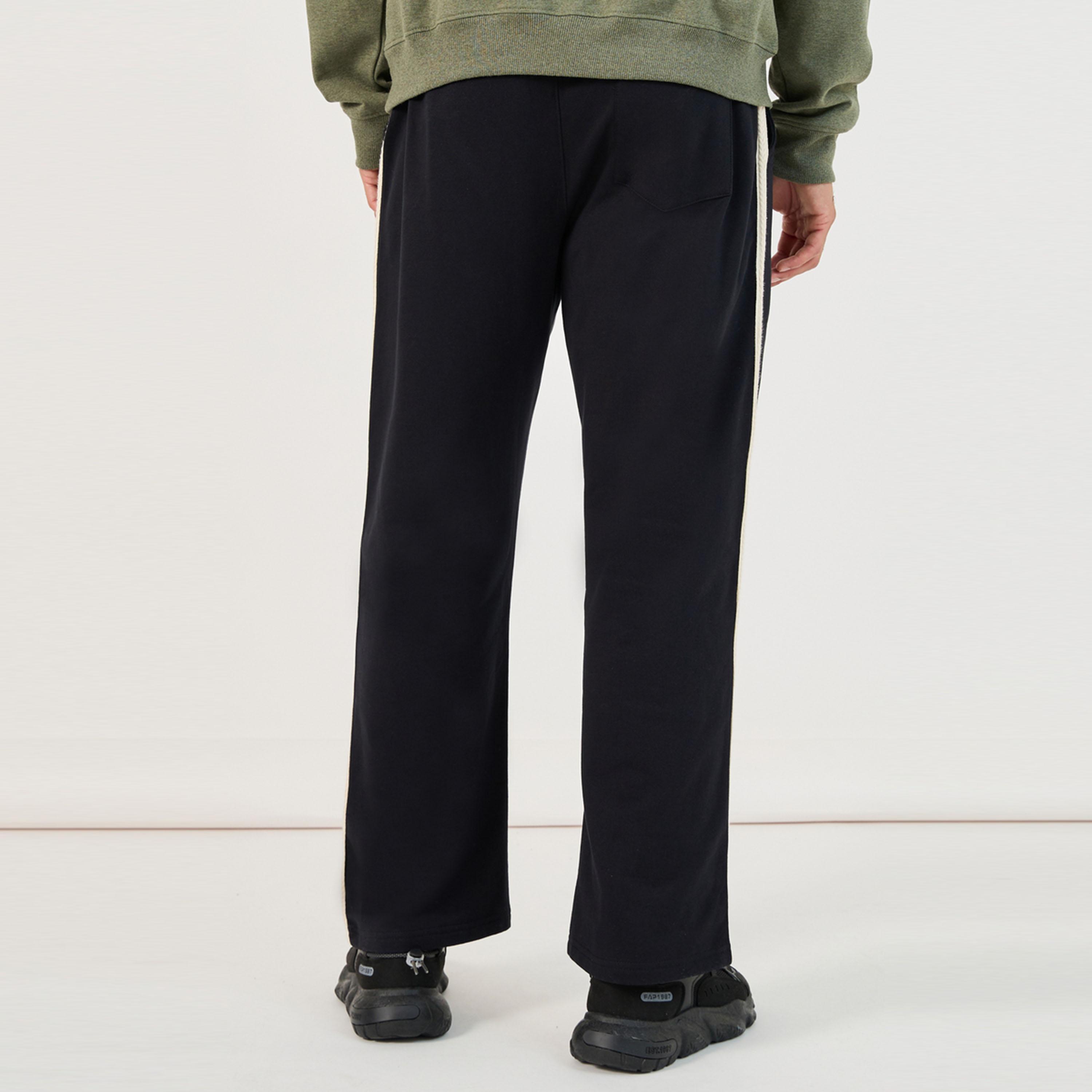 Styli Side Embroidered Tape Detail Oversized Joggers with Drawstring-men-clothing-bottoms-joggers-image-4