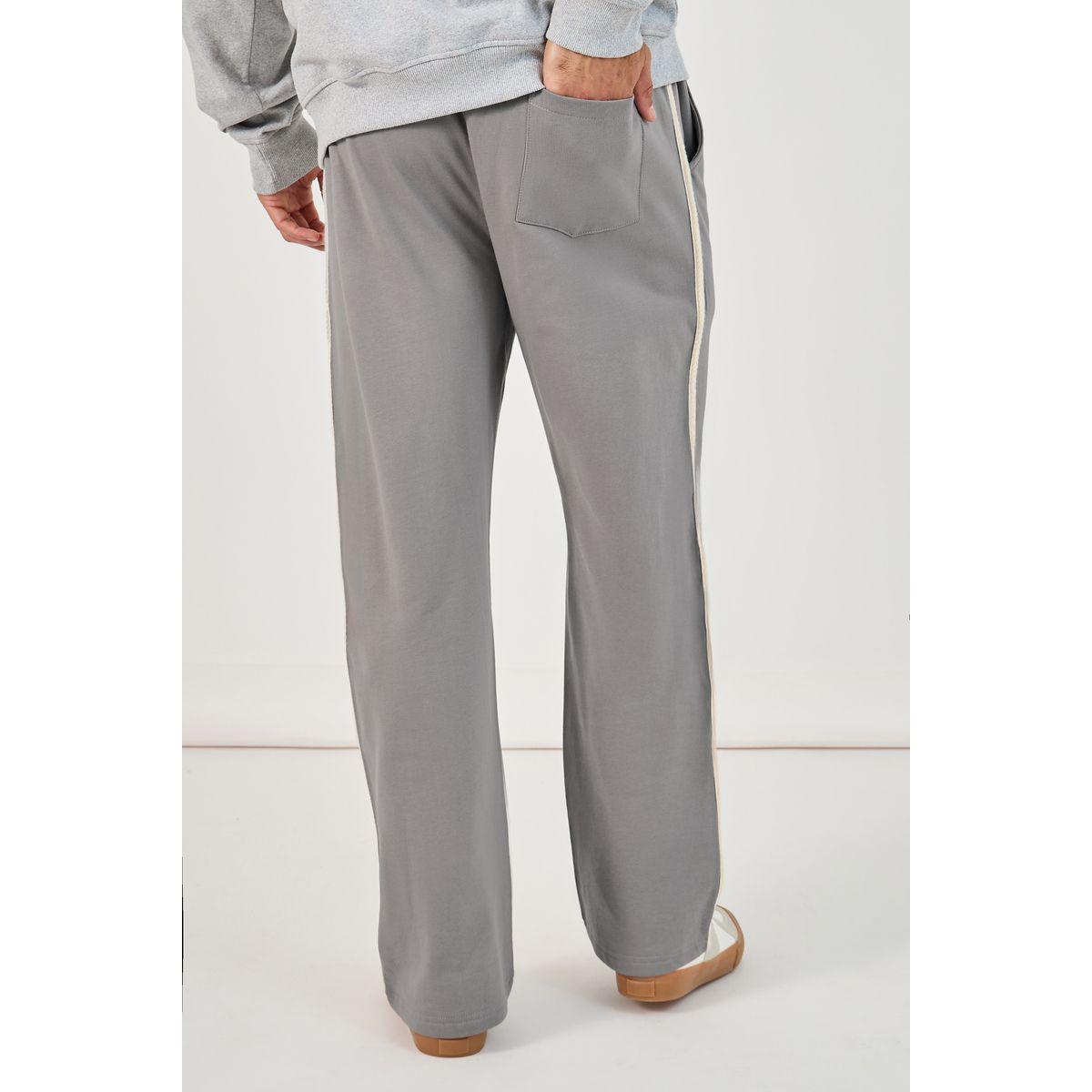 جوغر فضفاض بتفاصيل دانتيل جانبية-men-clothing-bottoms-joggers-image-4