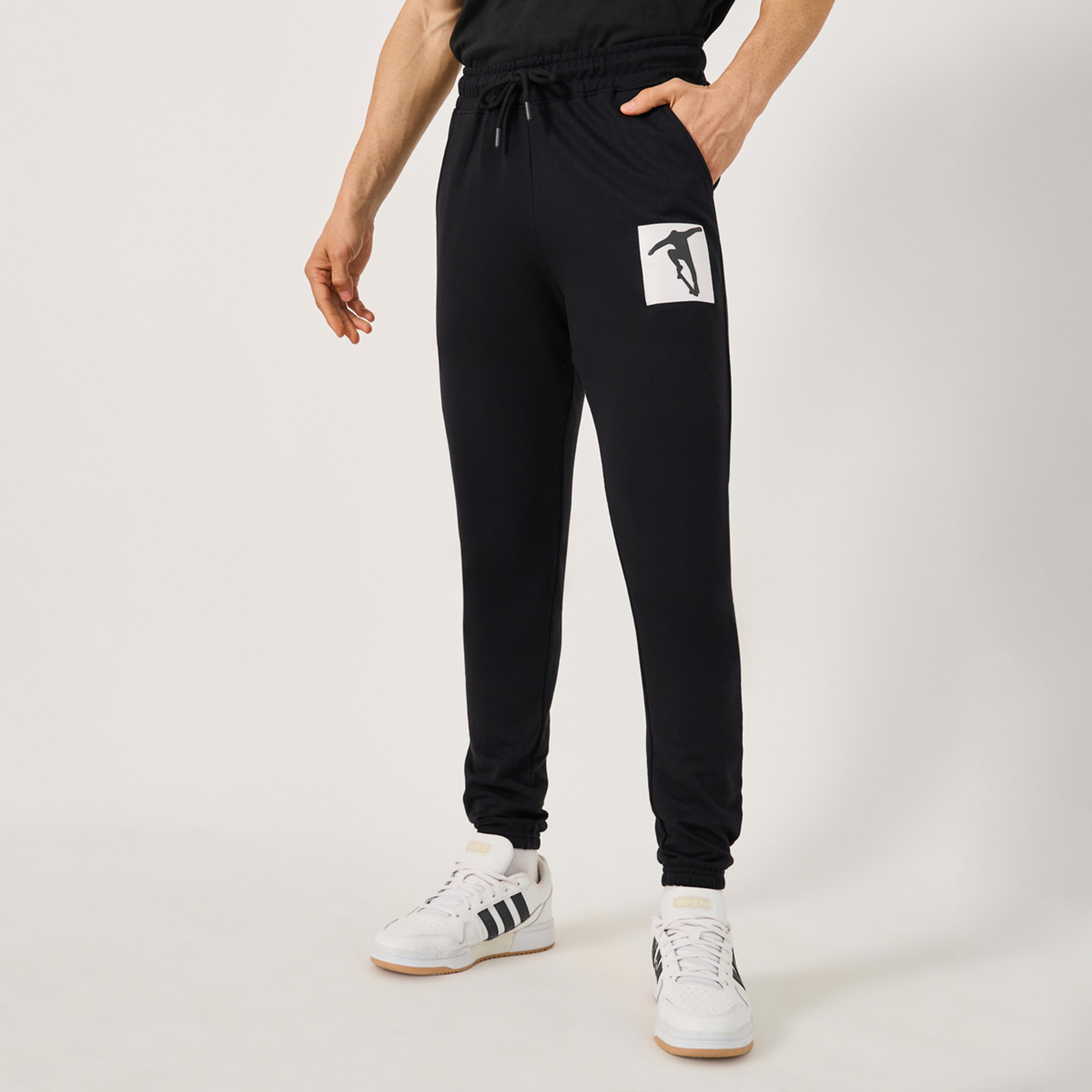 Styli Graphic Print Pocket Detail Slim Fit Joggers-men-clothing-bottoms-joggers-image-1