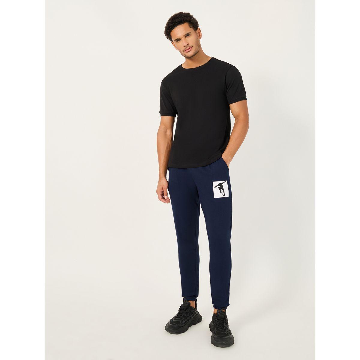 Styli Graphic Print Slim Fit Joggers with Elasticated Hem-men-clothing-bottoms-joggers-image-2