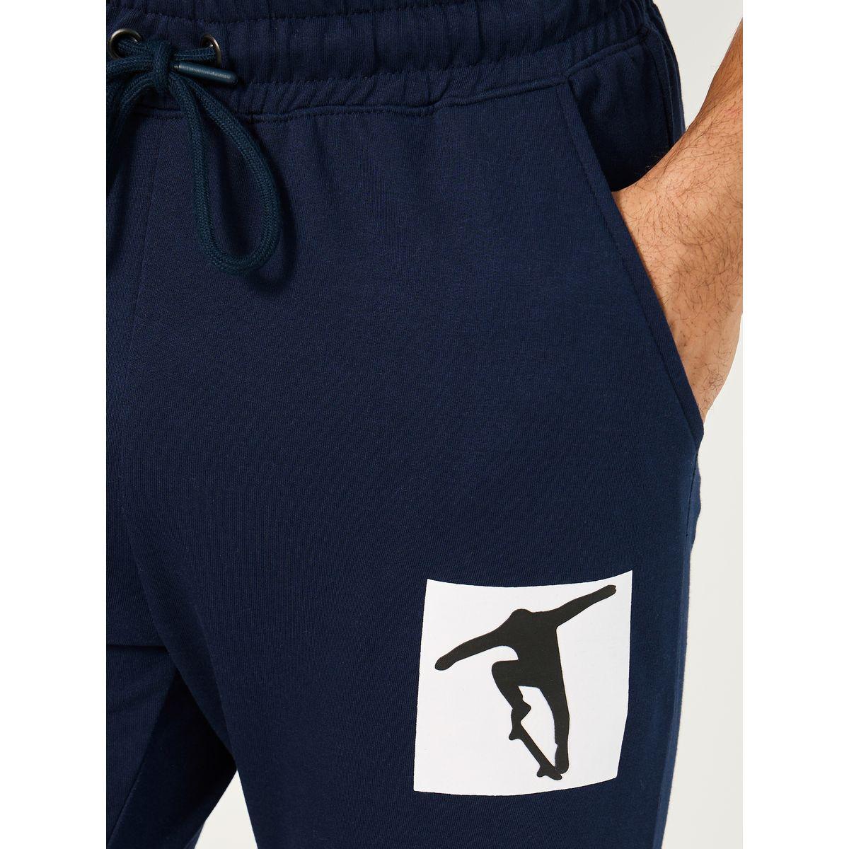 Styli Graphic Print Slim Fit Joggers with Elasticated Hem-men-clothing-bottoms-joggers-image-3