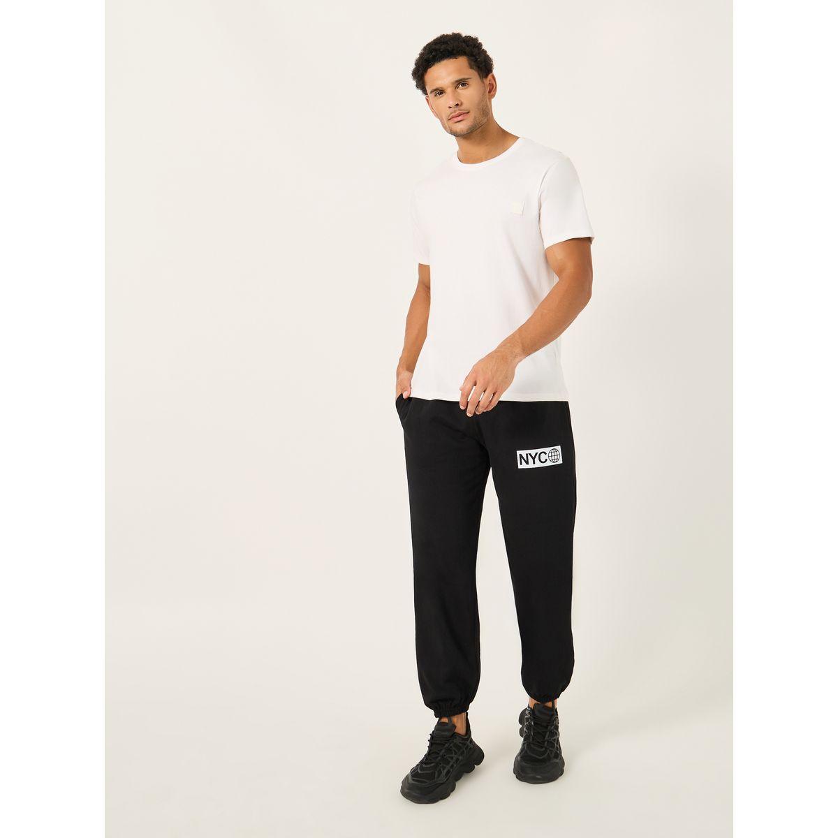 Styli Graphic Print Cotton Rich Fleece Relaxed Fit Joggers-men-clothing-bottoms-joggers-image-2