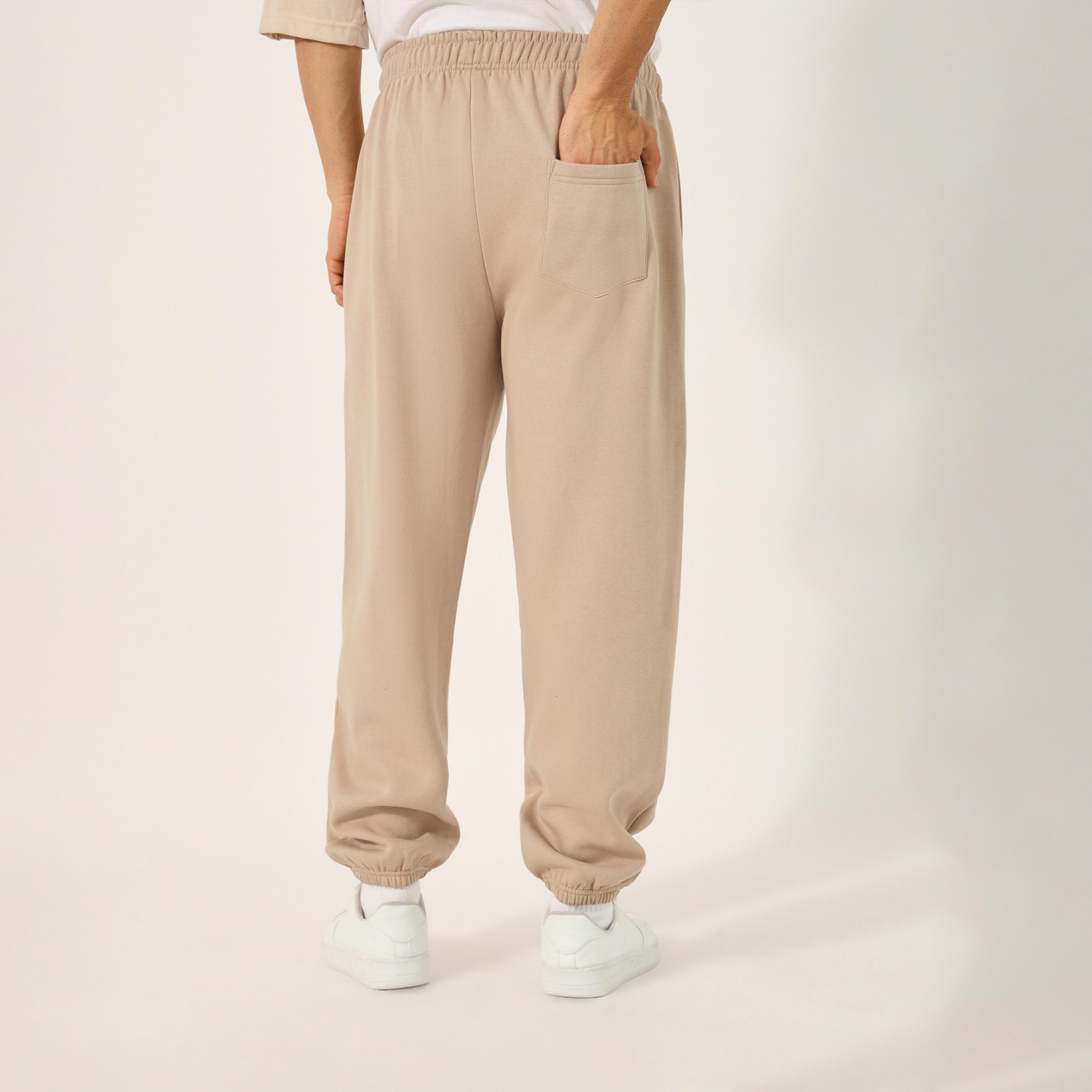 Styli Slogan Print Cotton Rich Fleece Relaxed Fit Joggers-men-clothing-bottoms-joggers-image-4