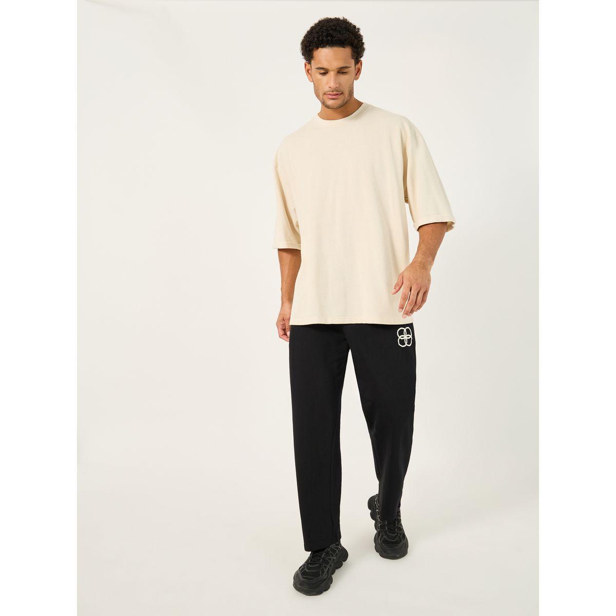 Styli Embroidered Logo Relaxed Fit Open Hem Joggers-men-clothing-bottoms-joggers-image-2