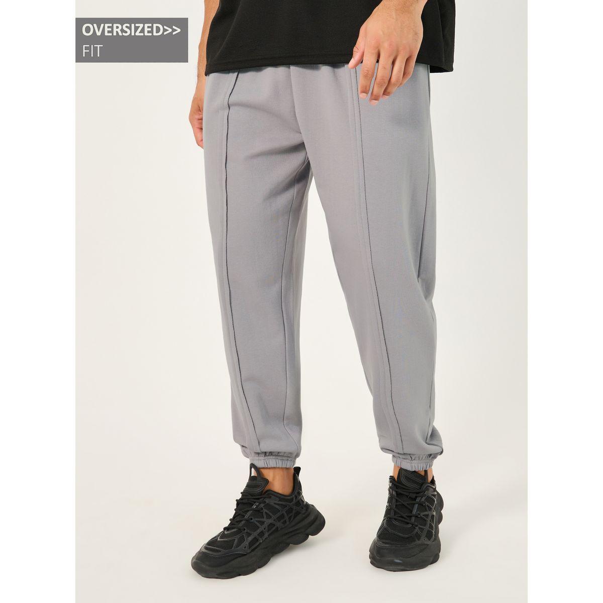 Styli Mid Rise Oversized Joggers with Seam Details-men-clothing-bottoms-joggers-image-1