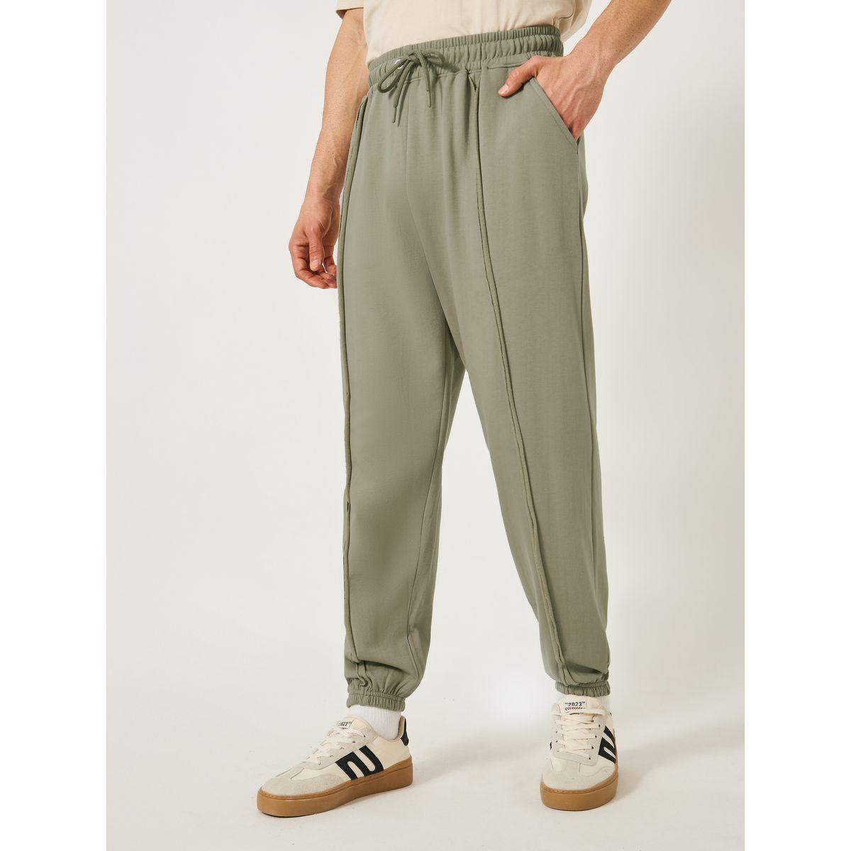 Styli Seam Detail Oversized Joggers with Drawstring-men-clothing-bottoms-joggers-image-1