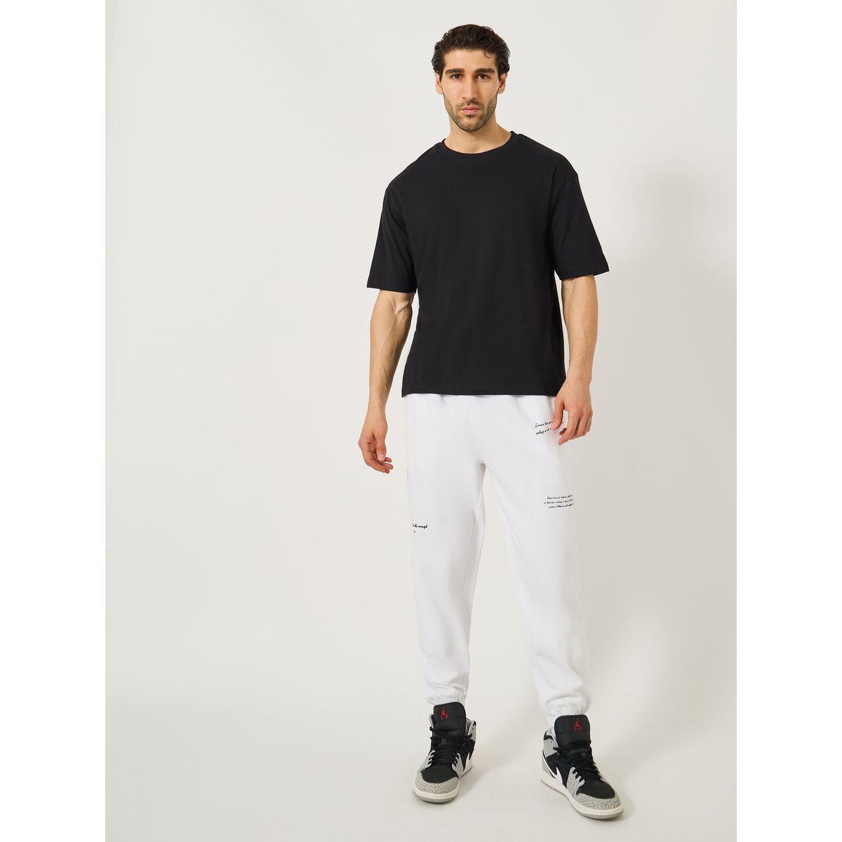 Styli Slogan Print Cotton Rich Fleece Oversized Joggers-men-clothing-bottoms-joggers-image-3
