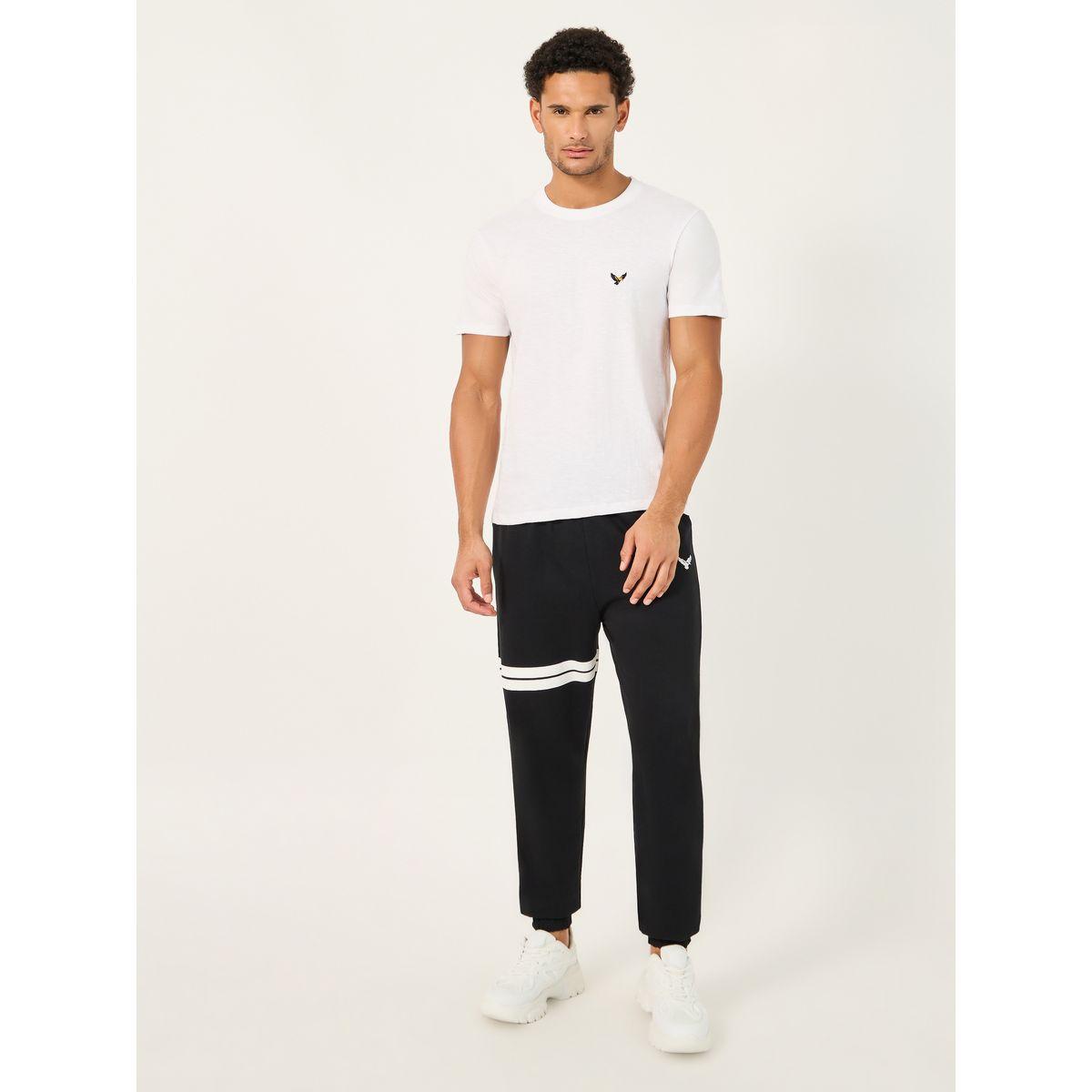 Styli Contrast Double Stripes Oversized Joggers with Embroidery Detail-men-clothing-bottoms-joggers-image-2