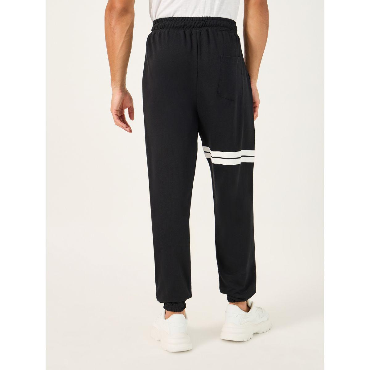 Styli Contrast Double Stripes Oversized Joggers with Embroidery Detail-men-clothing-bottoms-joggers-image-4