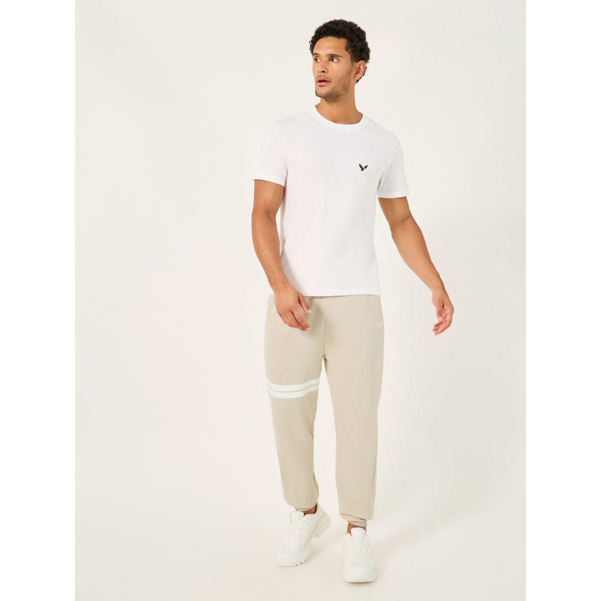 Styli Contrast Double Stripes Oversized Joggers with Embroidery Detail-men-clothing-bottoms-joggers-image-2