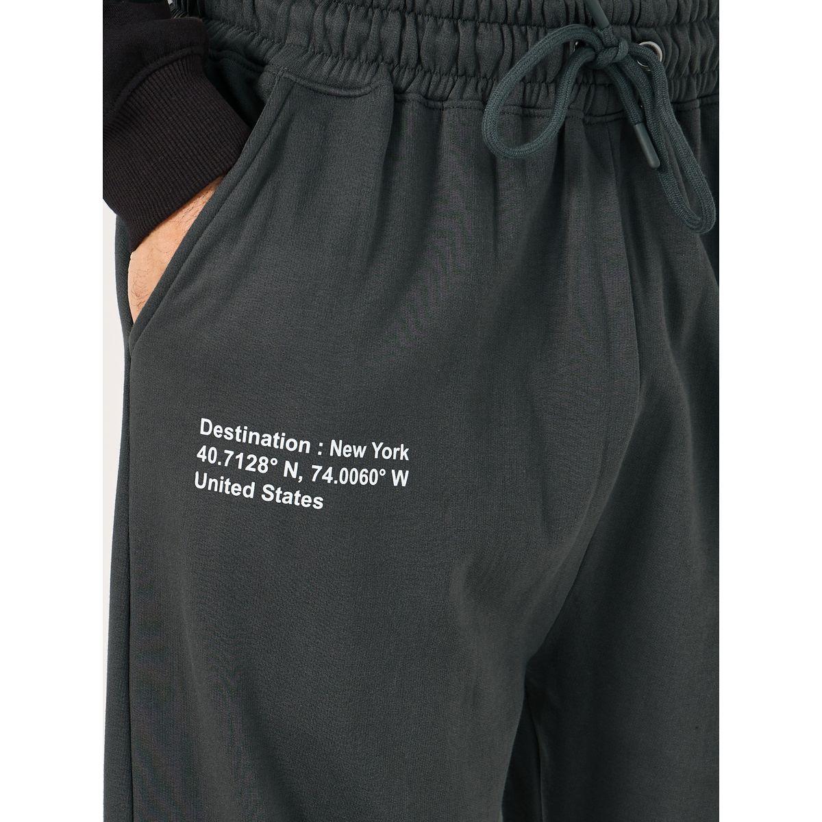 Slogan Print Oversized Open Hem Joggers-men-clothing-bottoms-joggers-image-3