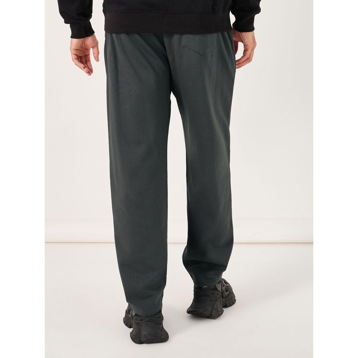 Slogan Print Oversized Open Hem Joggers-men-clothing-bottoms-joggers-image-4