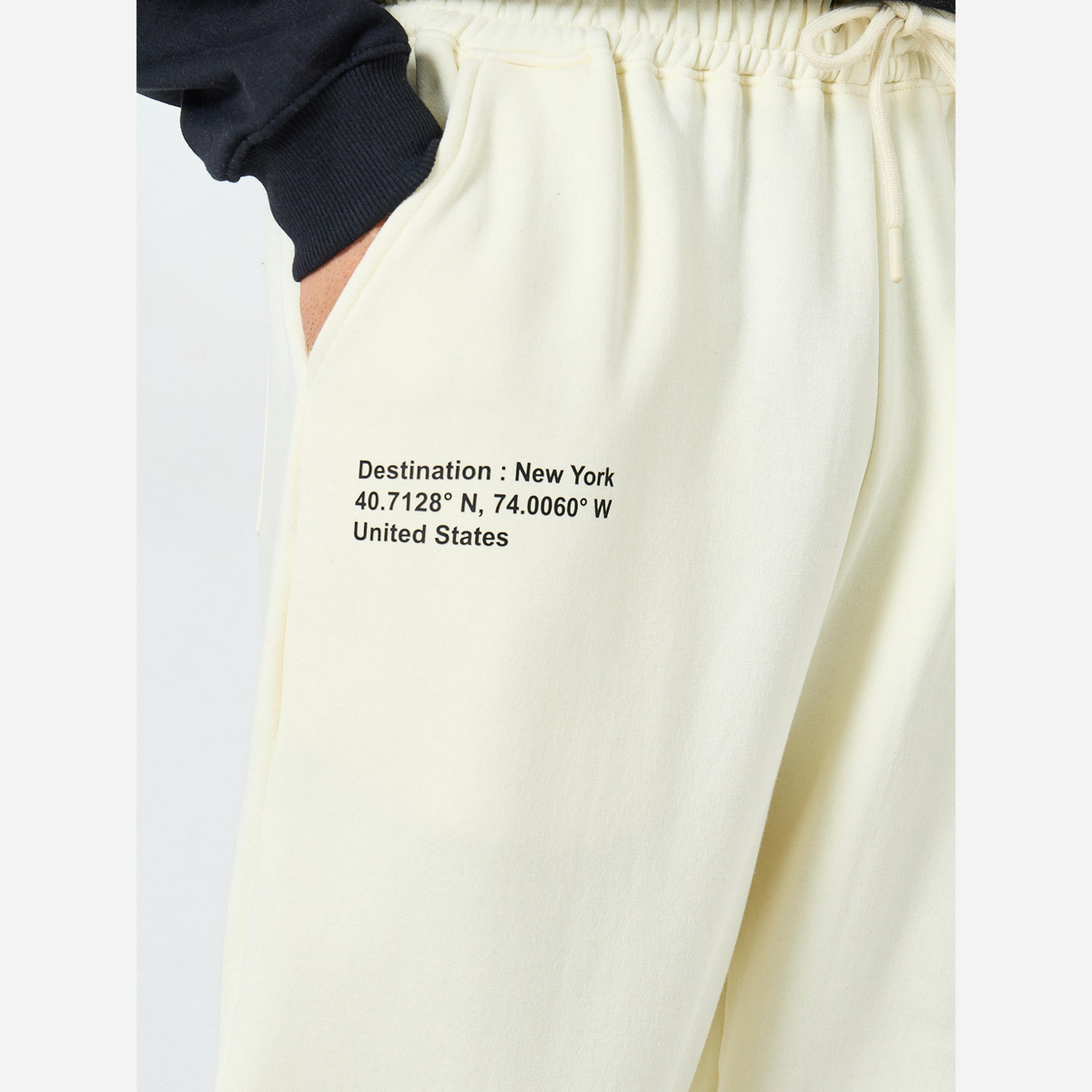 Styli Slogan Print Oversized Open Hem Joggers-men-clothing-bottoms-joggers-image-4