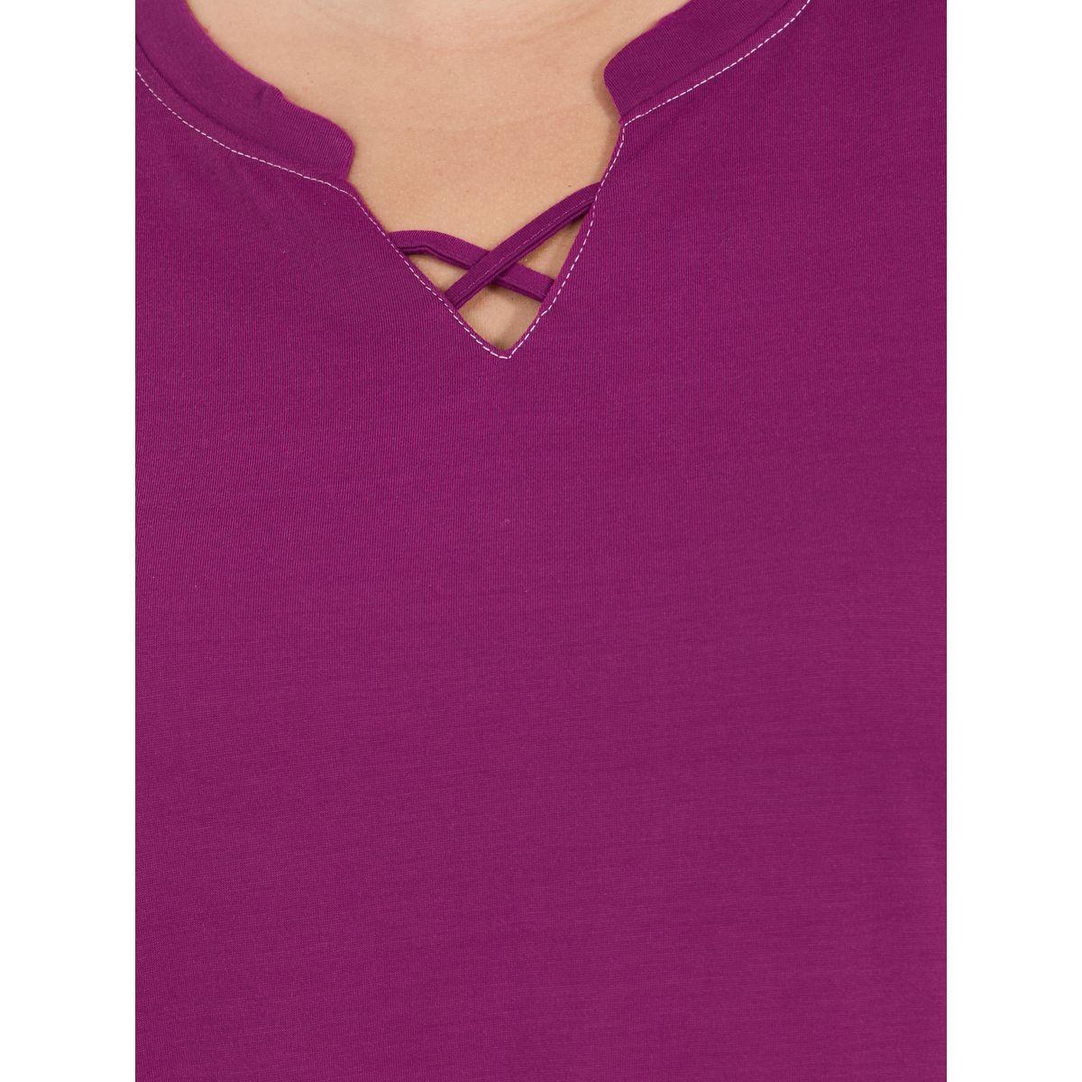 طقم من بنطال بيجاما مع تيشيرت بمقاس كبير-women-clothing-nightwear-pyjamas-longsets-image-4