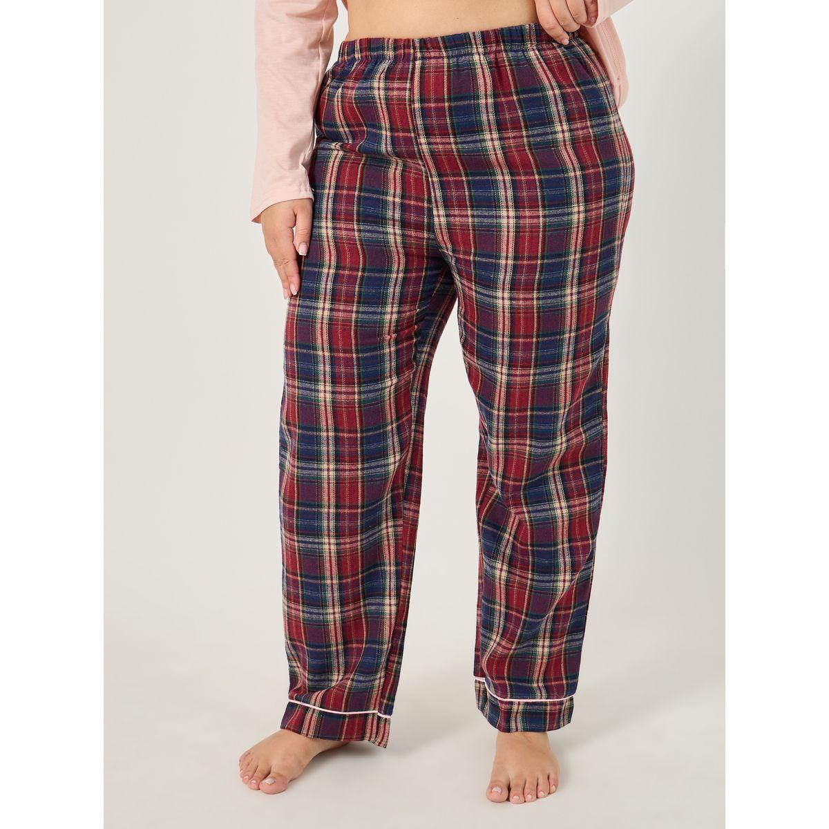 Styli Plus Size Long Sleeve T-Shirt and Checked Pyjama Set-women-clothing-nightwear-pyjamas-longsets-image-6