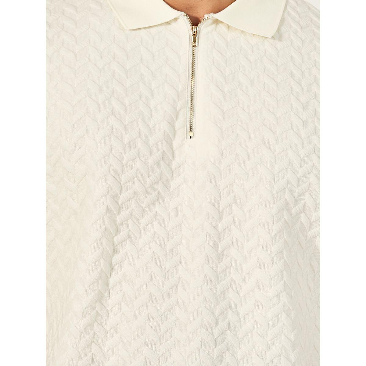 Styli Relaxed Fit Quarter Zip Pique Polo T-Shirt-men-clothing-tshirtsandpolos-polos-image-4