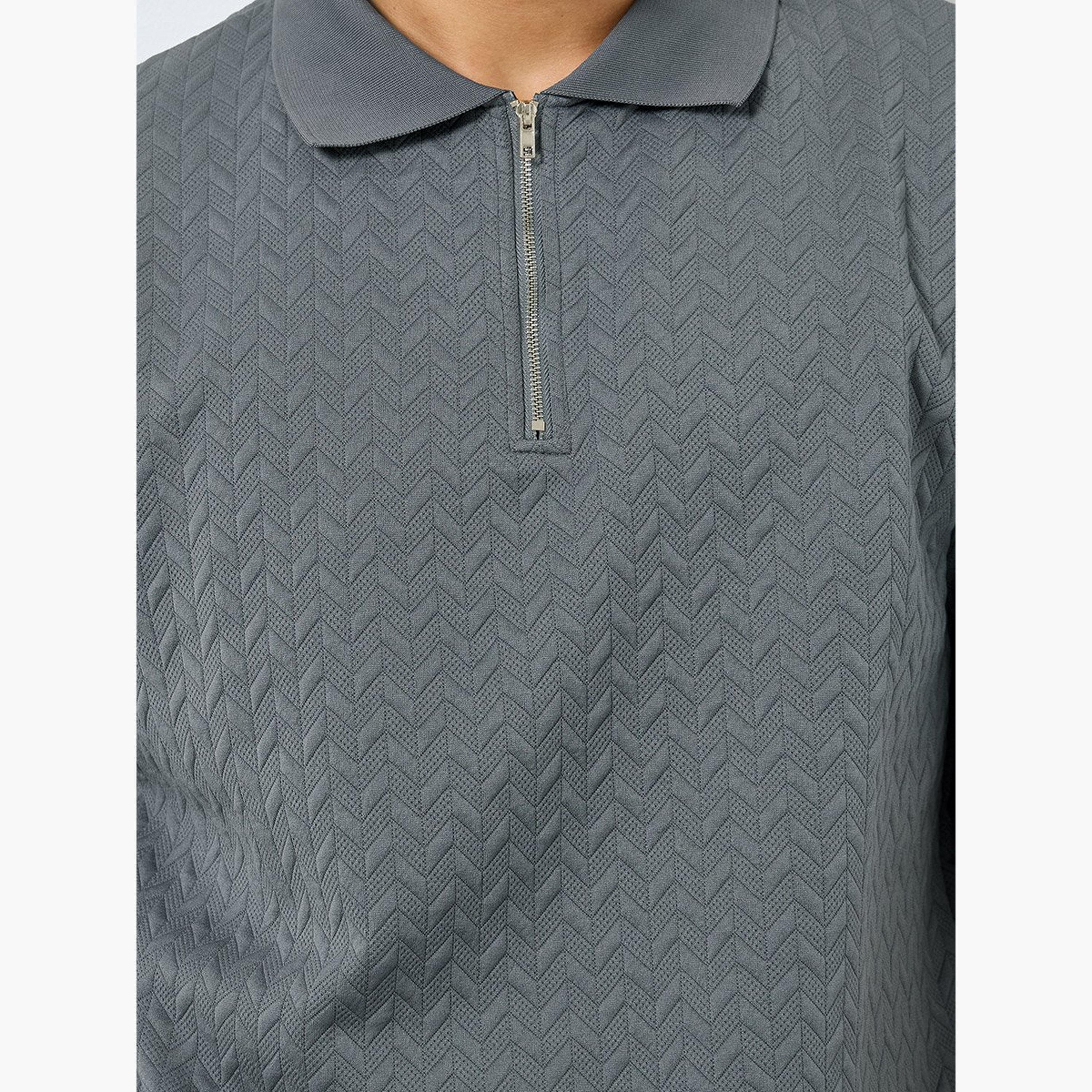 Styli Relaxed Fit Quarter Zip Pique Polo-men-clothing-tshirtsandpolos-polos-image-4