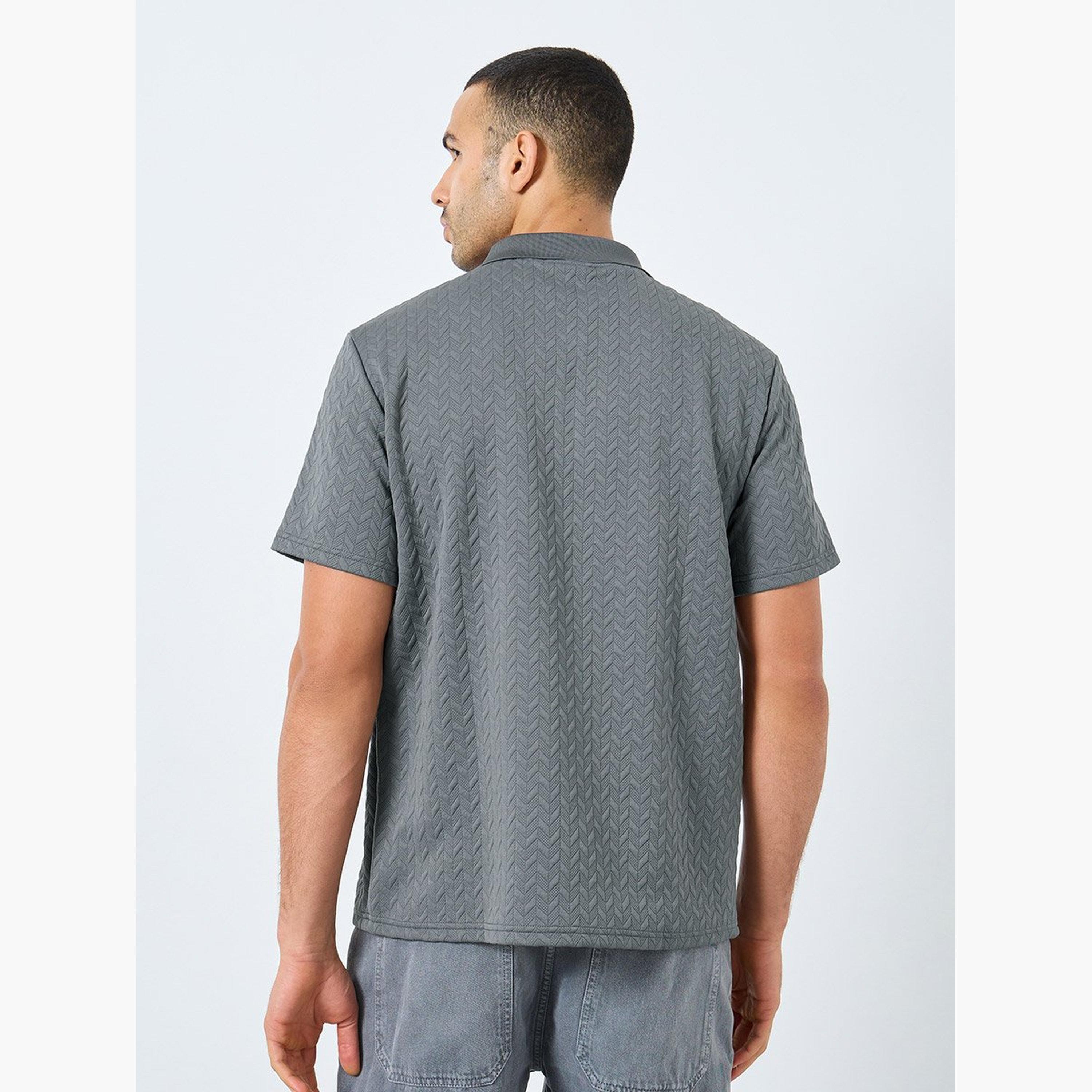 Styli Relaxed Fit Quarter Zip Pique Polo-men-clothing-tshirtsandpolos-polos-image-5