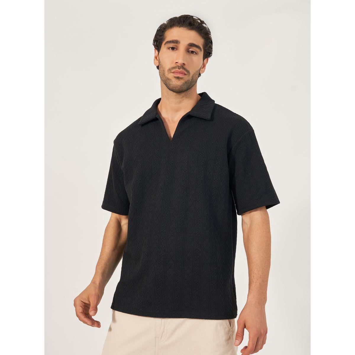 تيشيرت بياقة بولو وقصة مريحة-men-clothing-tshirtsandpolos-polos-image-1