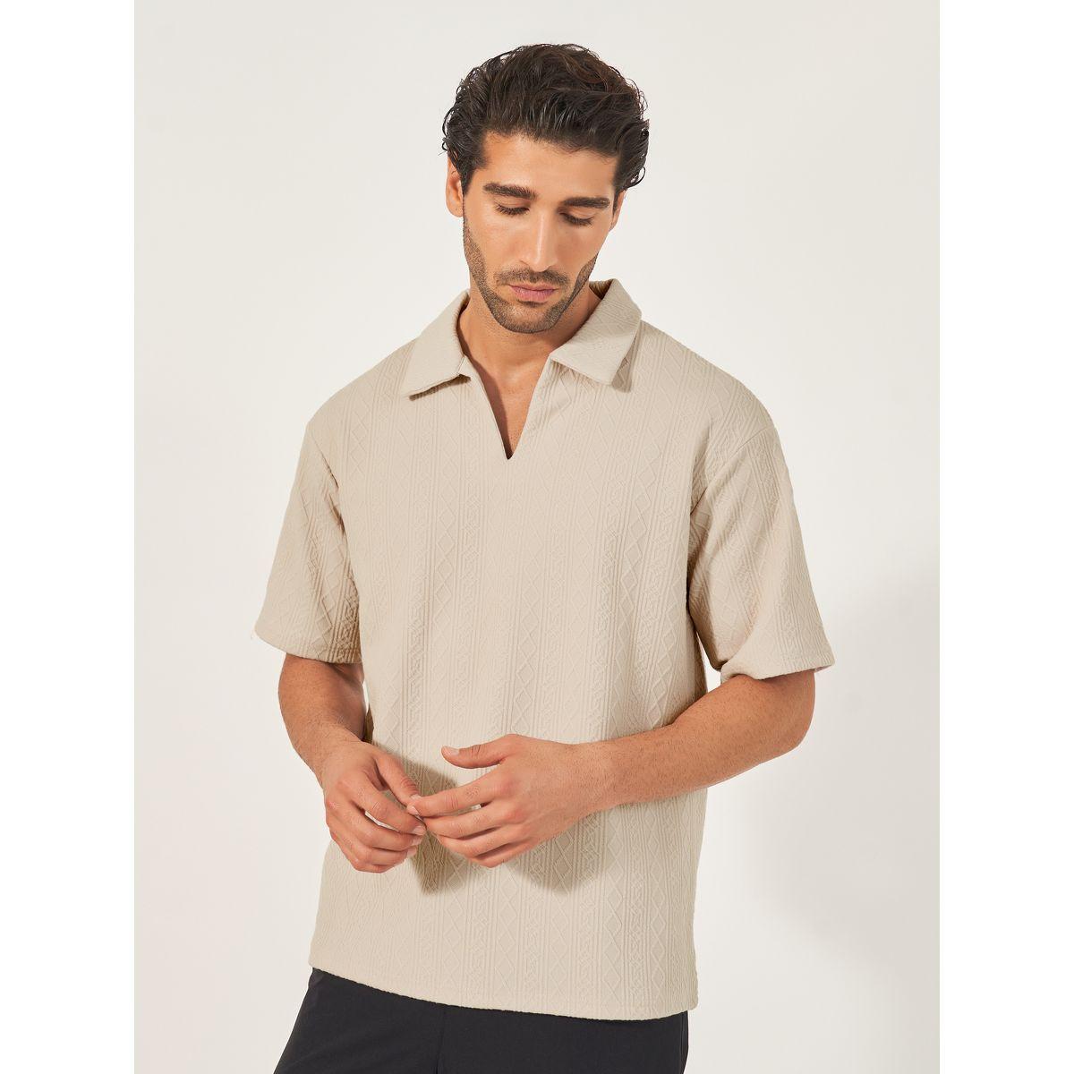Styli Geometric Jacquard Relaxed Fit Polo-men-clothing-tshirtsandpolos-polos-image-3