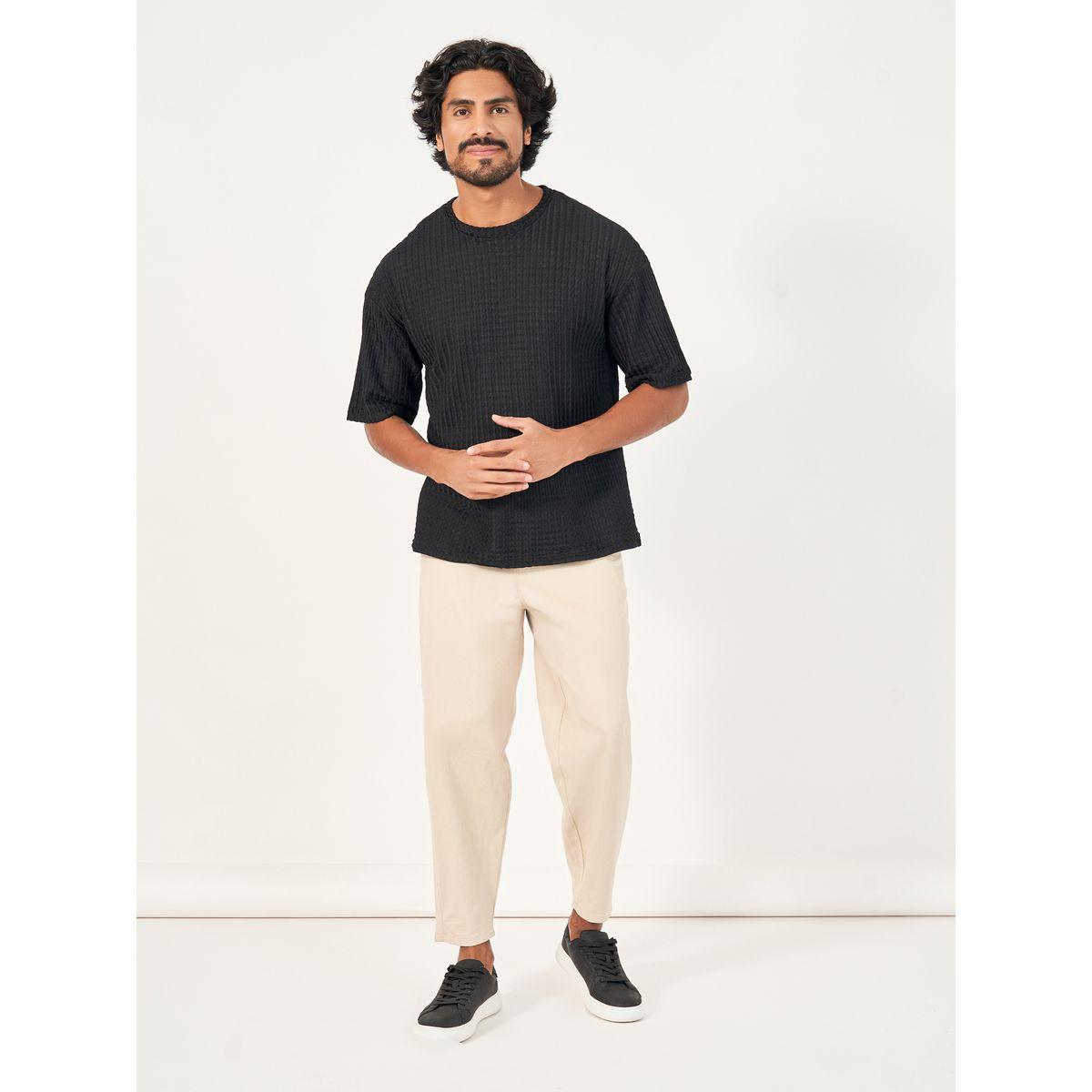 Styli Textured Knit Boxy Fit T-Shirt-men-clothing-tshirtsandpolos-tshirts-image-2