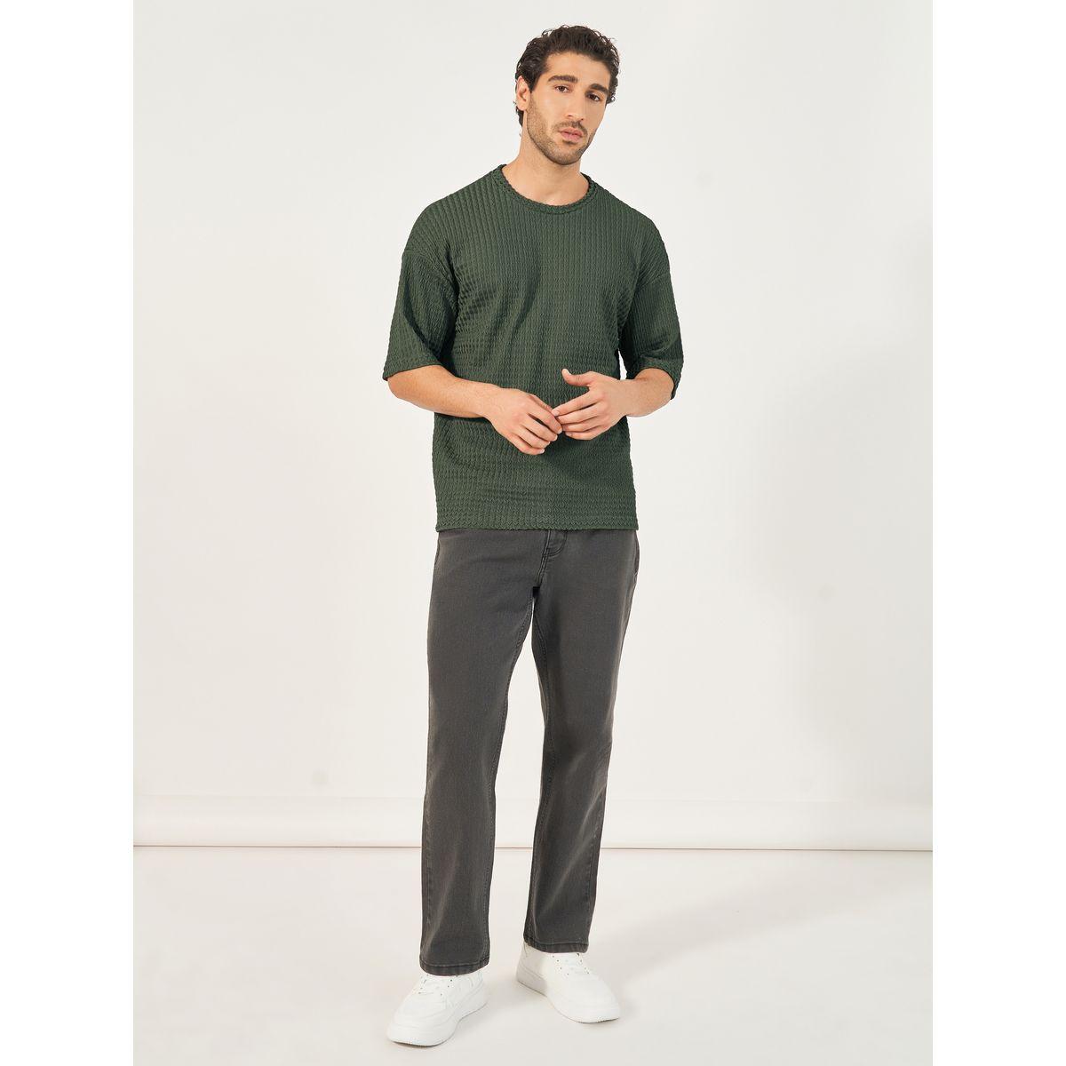 Styli Textured Knit Boxy Fit T-Shirt-men-clothing-tshirtsandpolos-tshirts-image-2