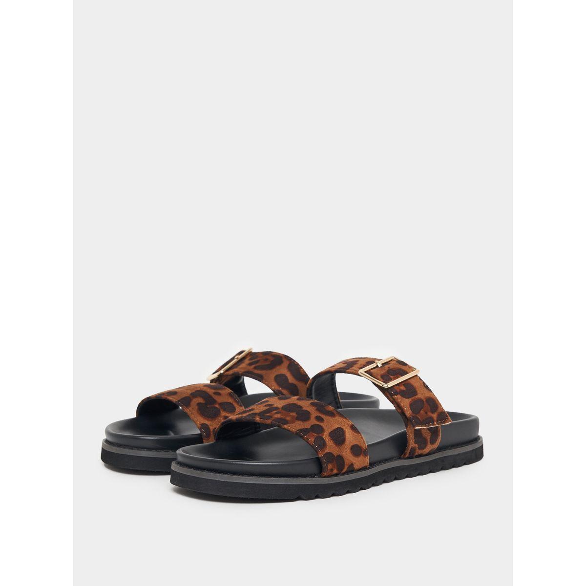 صندل بتفاصيل مخمل وسيور مزدوجة-women-shoes-sandals-flats-image-2