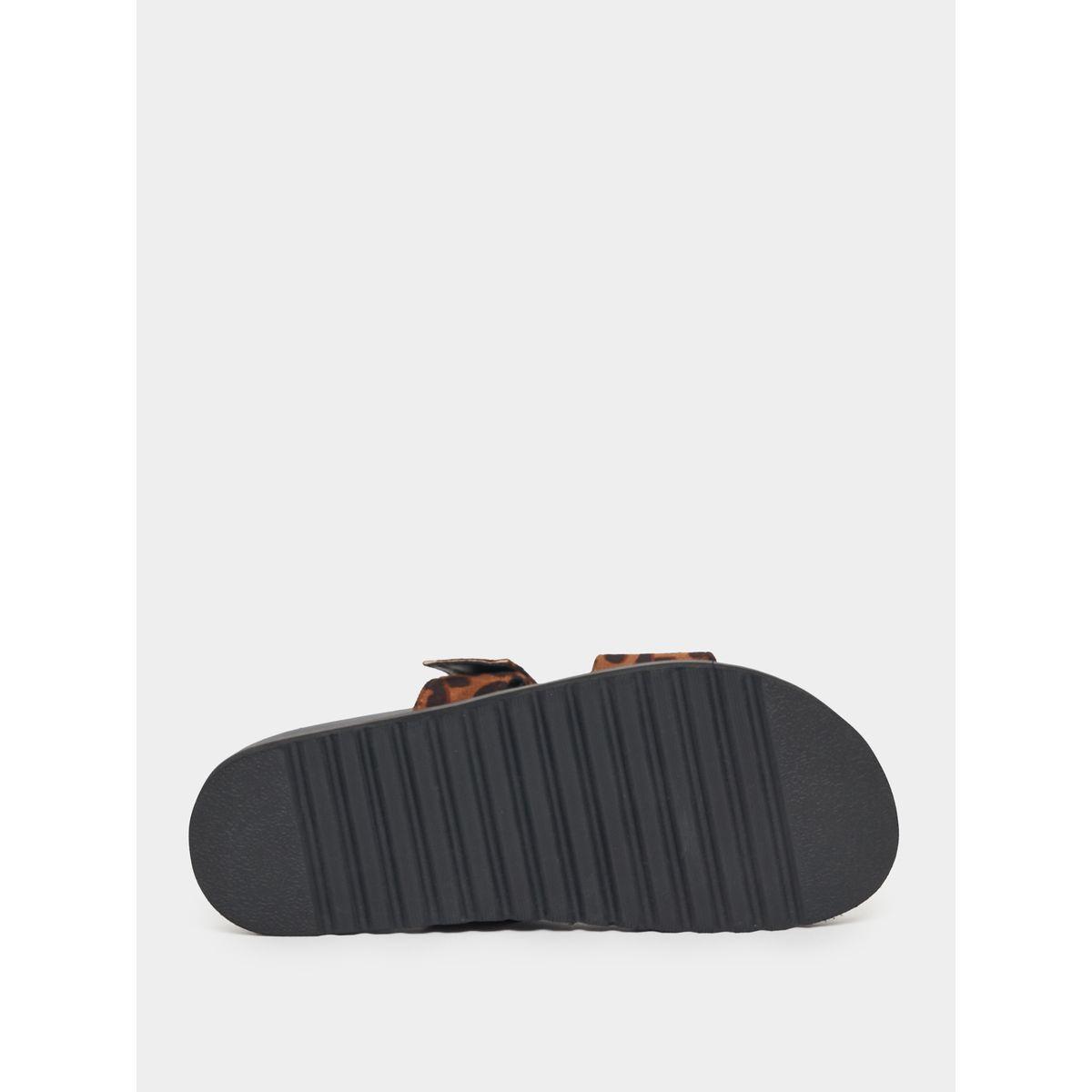 Styli Velvet Double Strap Animal Print Sandals-women-shoes-sandals-flats-image-6