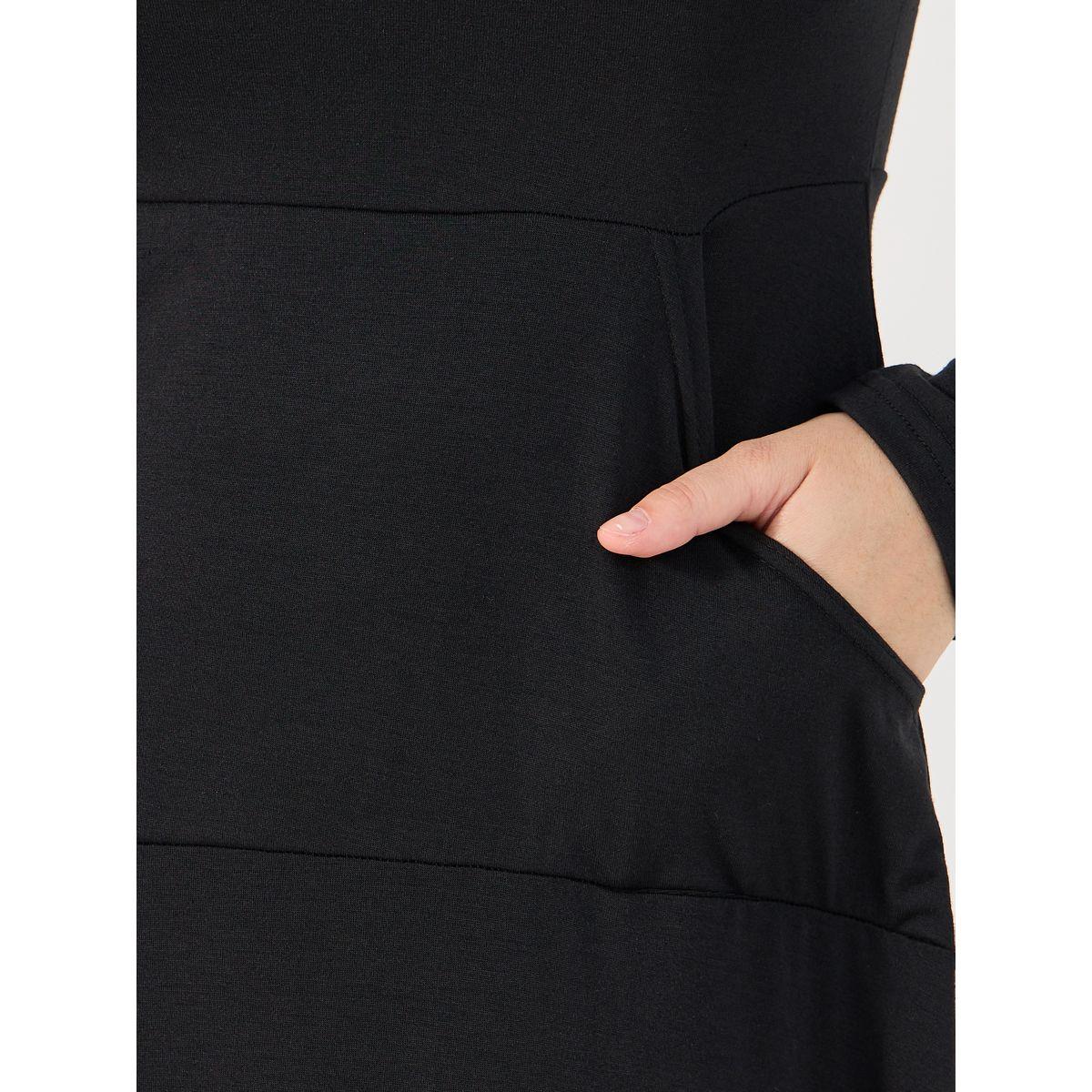 فستان طويل سادة بياقة ملفوفة وجيب-women-clothing-dresses-image-3
