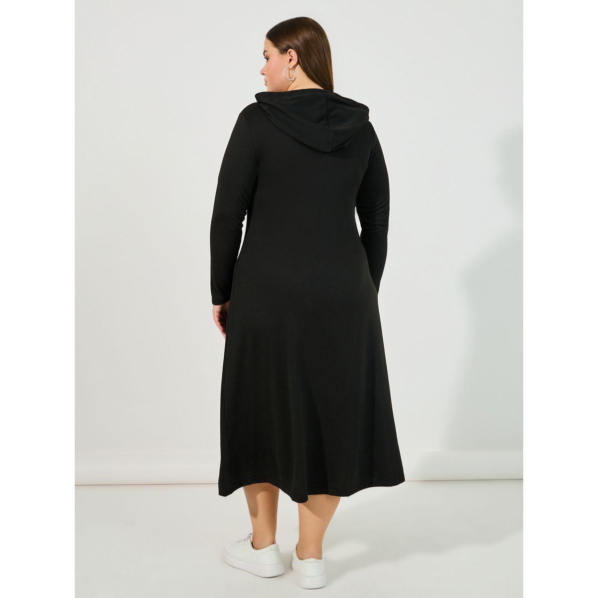 Styli Plus Size Knitted Long Sleeves Sweatshirt Midi Dress-women-clothing-dresses-image-3