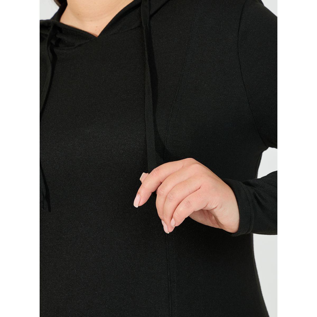 Styli Plus Size Knitted Long Sleeves Sweatshirt Midi Dress-women-clothing-dresses-image-4
