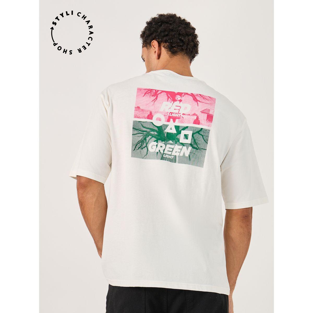 Styli Squid Games Character Graphic Print Oversized T-Shirt-men-clothing-tshirtsandpolos-tshirts-image-1