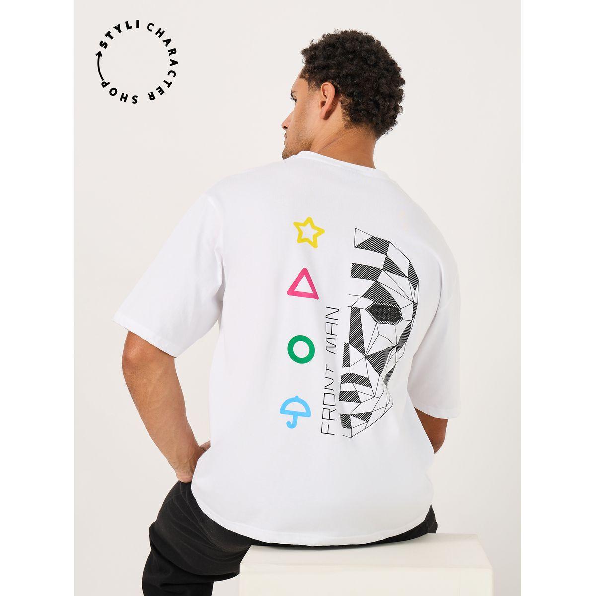 Styli Squid Games Character Graphic Print Oversized T-Shirt-men-clothing-tshirtsandpolos-tshirts-image-1