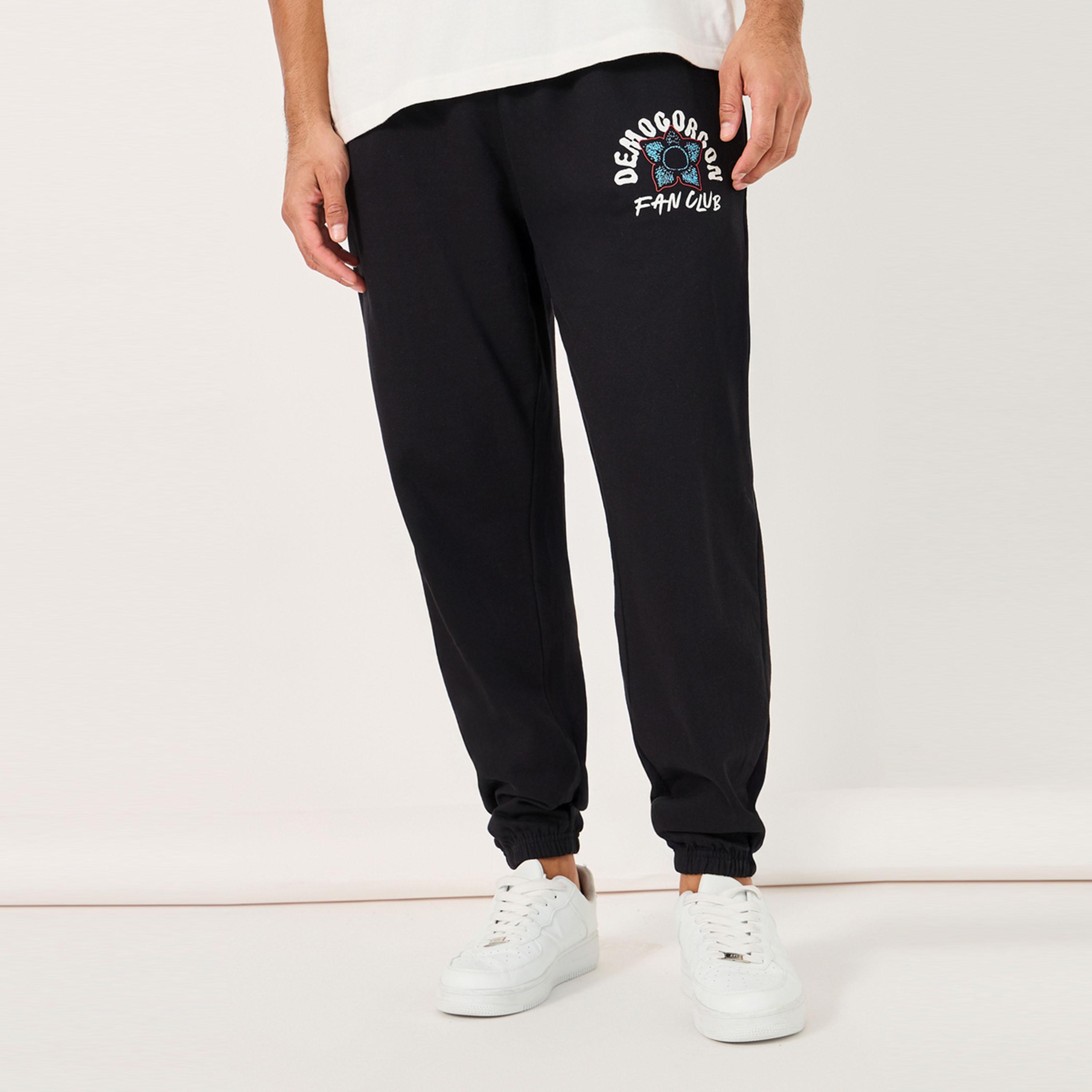Styli Stranger Things Character Graphic Print Oversized Joggers-men-clothing-bottoms-joggers-image-1