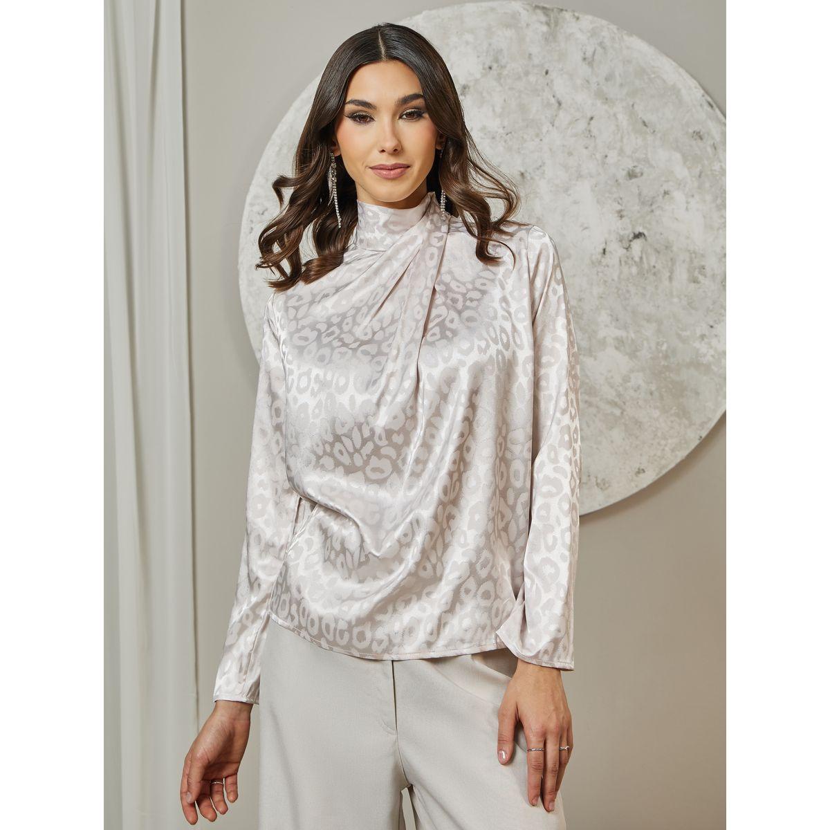 Styli Limited Burnout Texture High Neck Twisted Top-women-clothing-shirtsandblouses-blouses-image-3