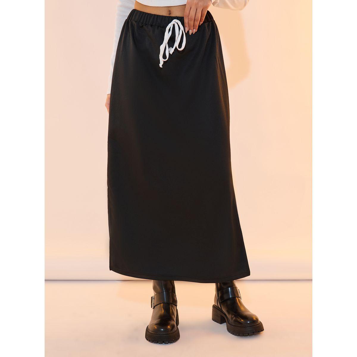 تنورة ميدي بتفاصيل مُتباينة وشق جانبي-women-clothing-bottoms-skirts-image-2