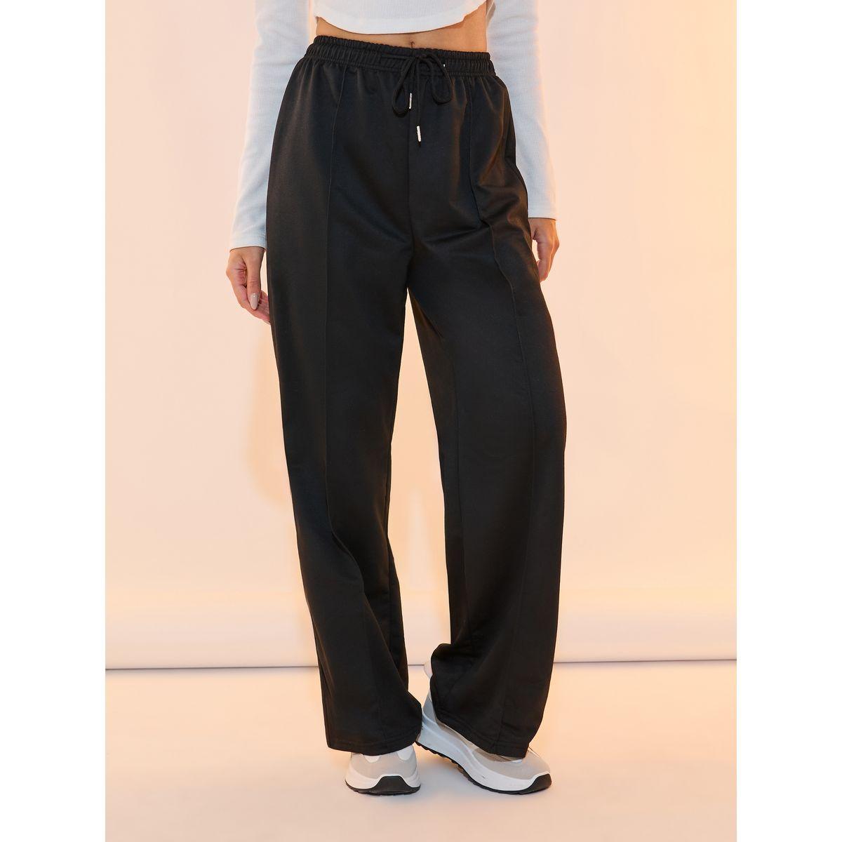 Take Two Solid Pintuck Detail Wide Leg Sweatpants with Drawstring-women-clothing-bottoms-trousers-image-2