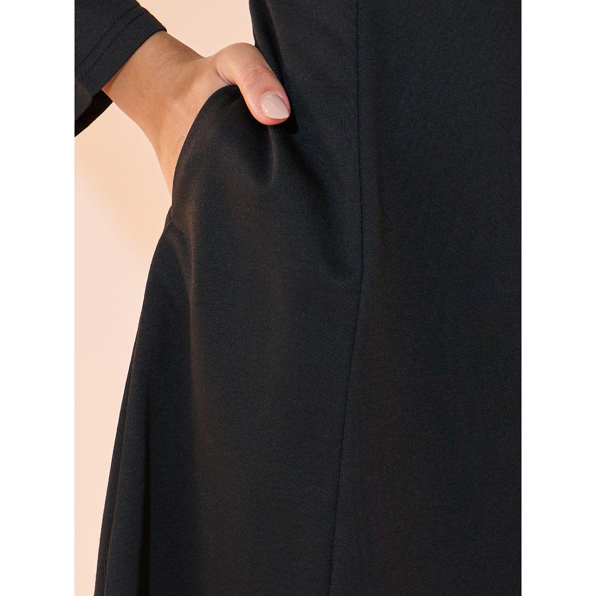 Take Two Half Zip Placket Collared A-Line Midi Dress-women-clothing-dresses-image-3