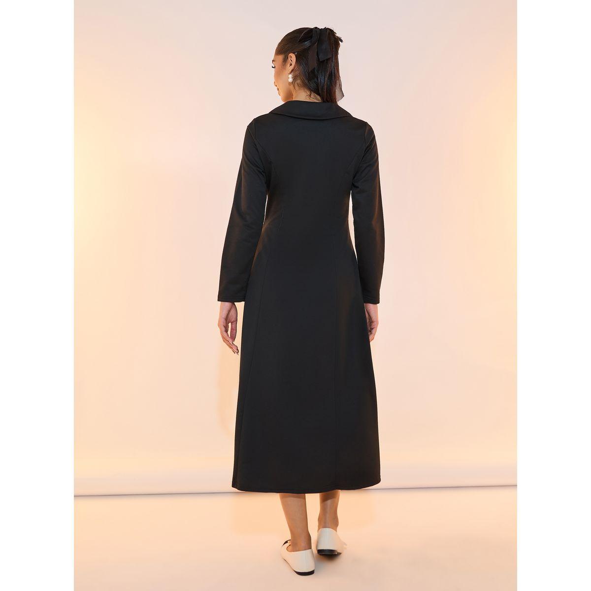 فستان ميدي بنصف سحَّاب غلق وحافة واسعة-women-clothing-dresses-image-6