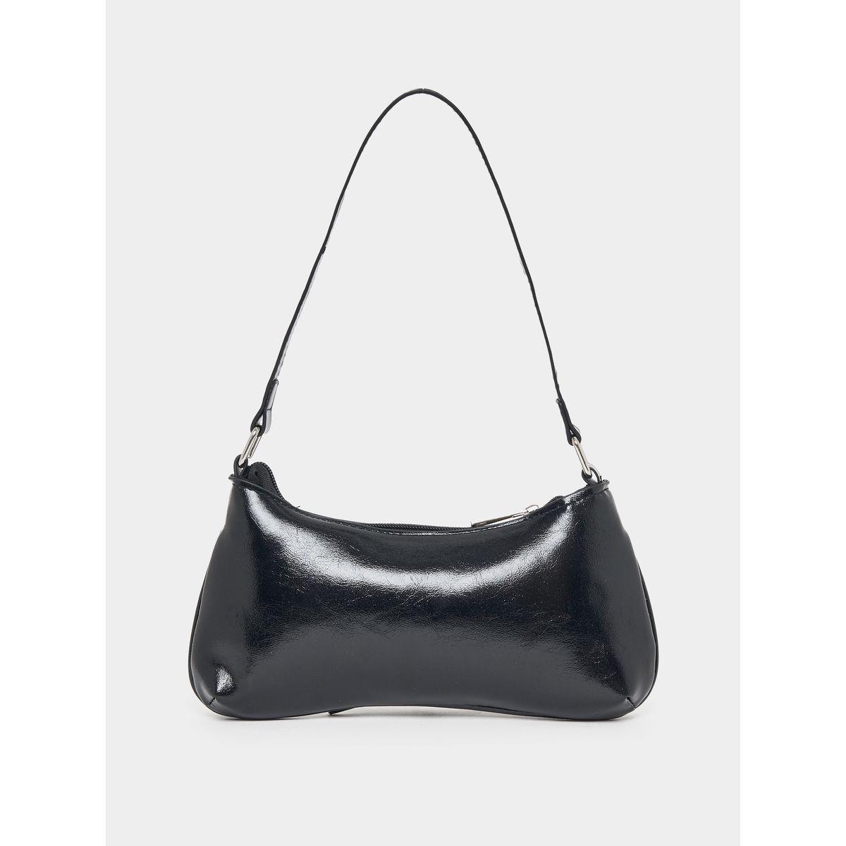 Styli Tie-Up Detail Patent Shoulder Bag-women-bagsandwallets-handbags-image-2