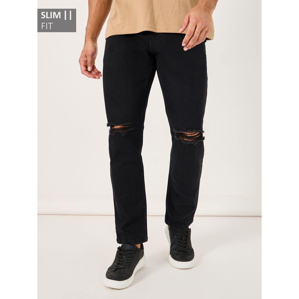 جينز بقصة سليم ف وتفاصيل مُمزقة-men-clothing-jeans-image-1