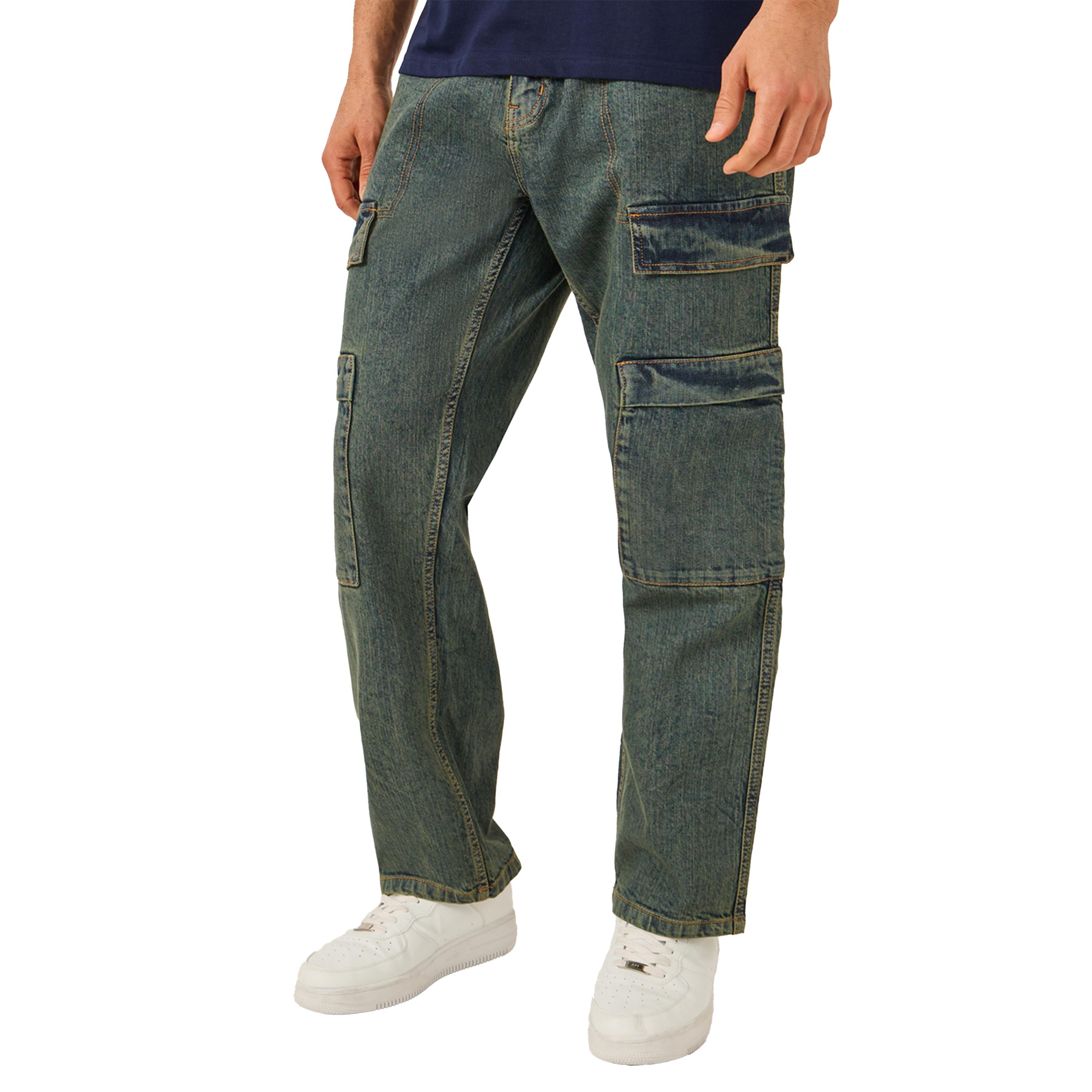ستايلي - بنطال جينز كارغو كاربنتر متوسط الارتفاع-men-clothing-bottoms-jeans-image-1
