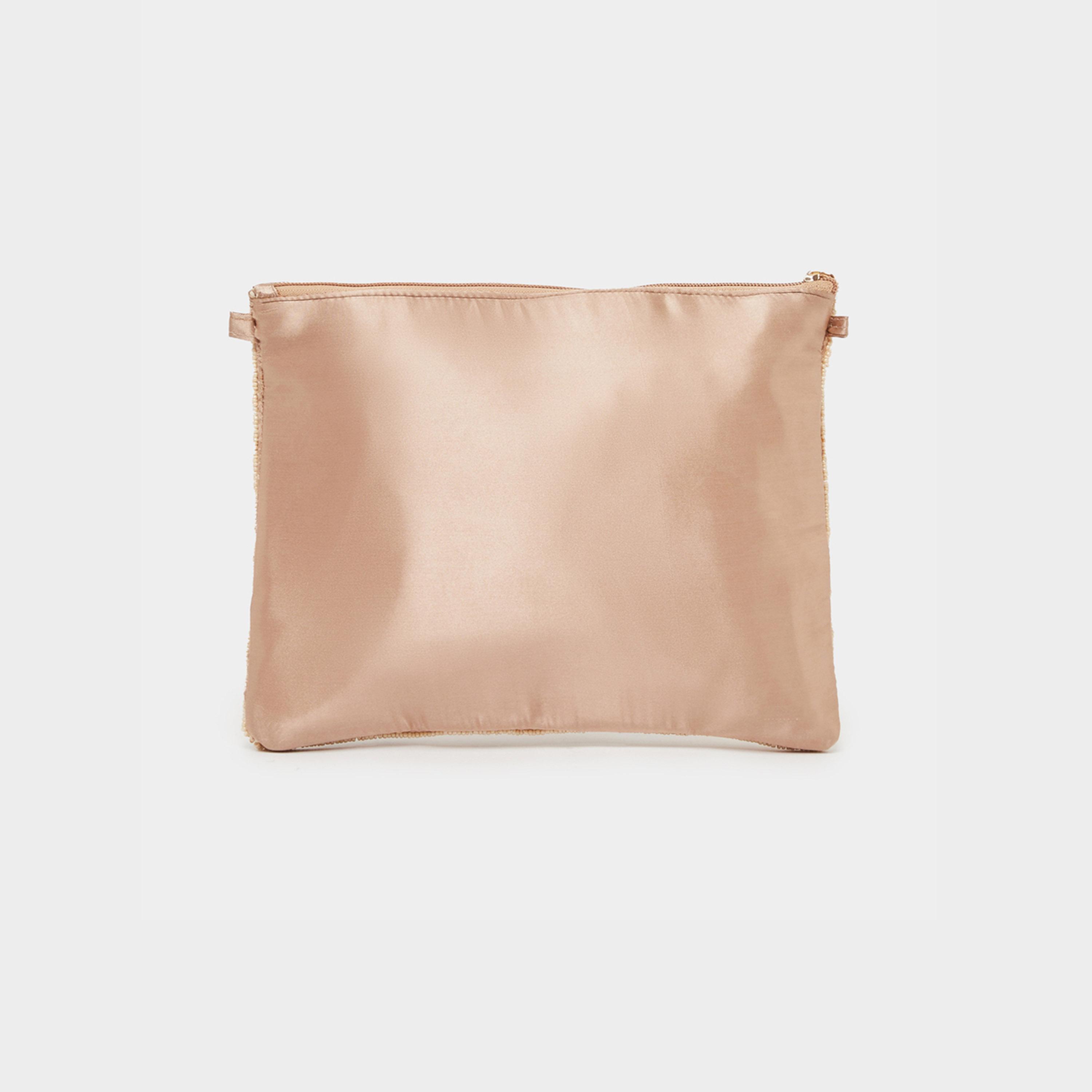 Styli Floral Embellished Clutch with Detachable Chain Strap-women-bagsandwallets-handbags-image-4