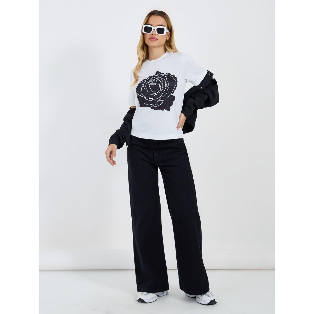 Styli Graphic Print Short Sleeve Regular Fit T-Shirtâ€‹-women-clothing-tshirts-image-2